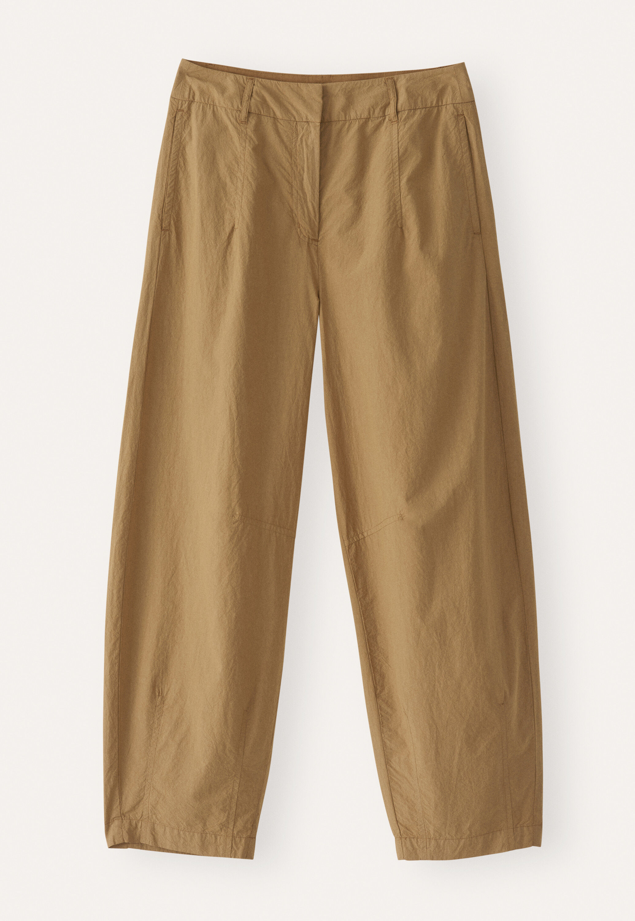 Darted-hem trousers