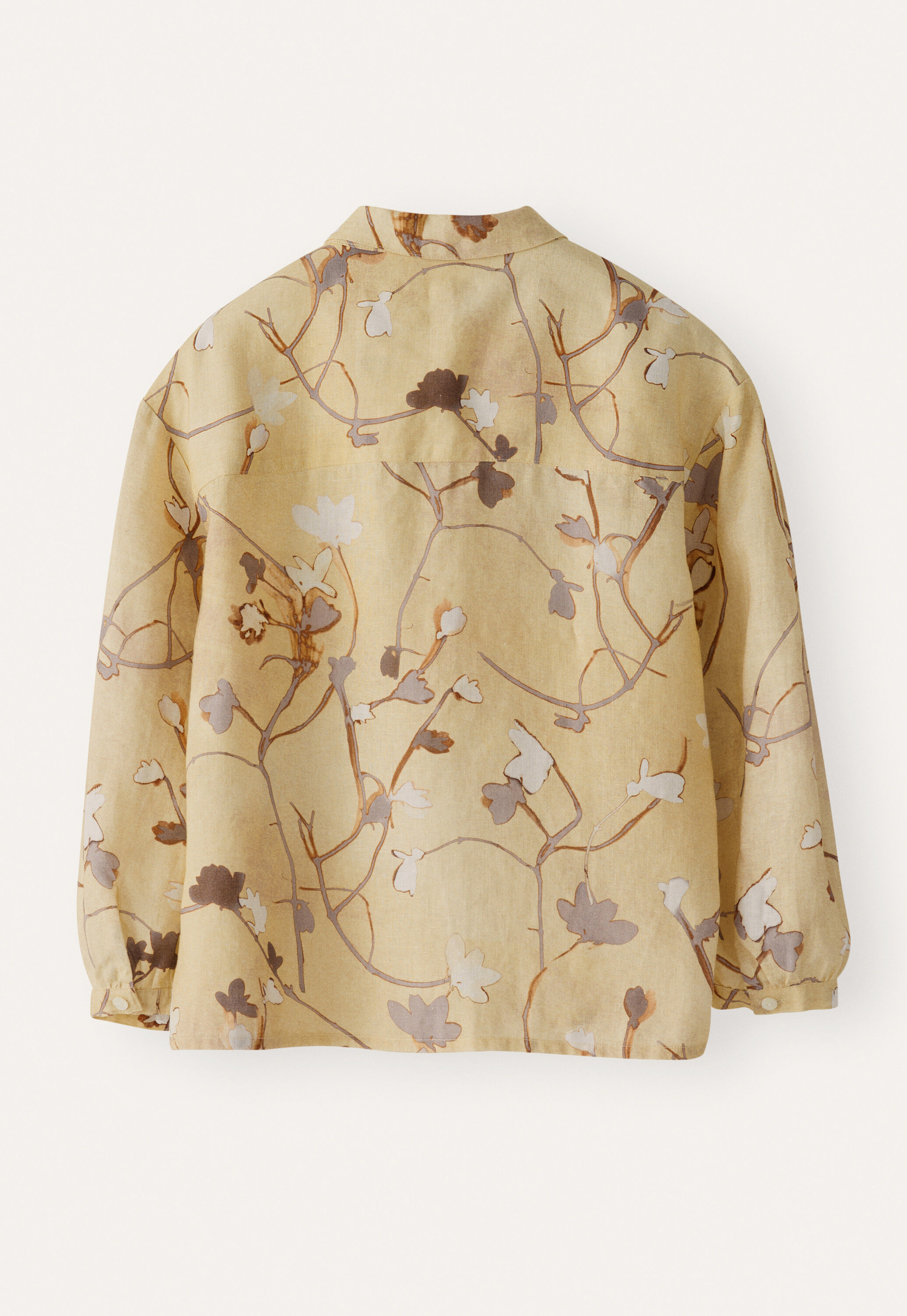Printed pleat sleeve shirt