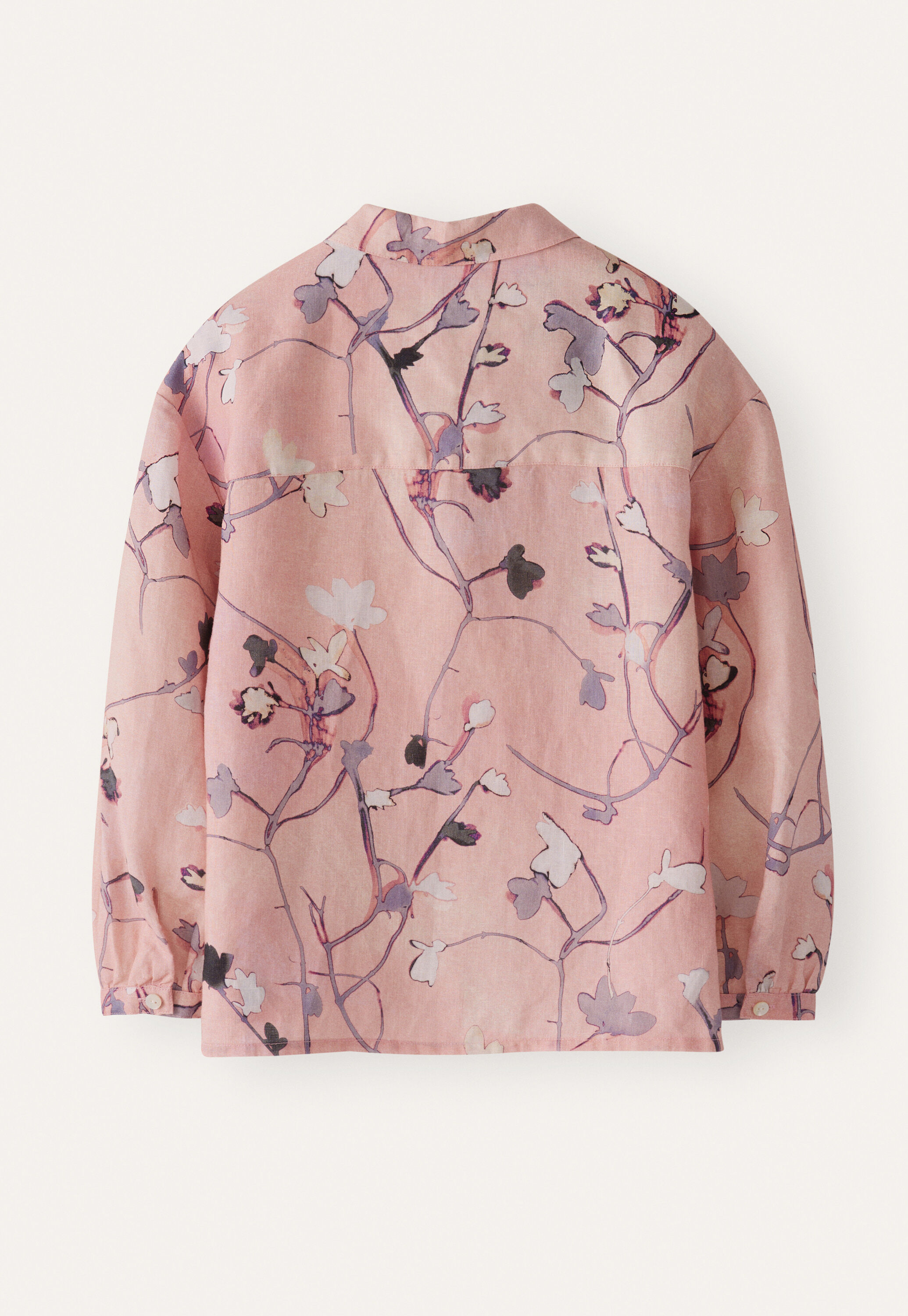 Printed pleat sleeve shirt