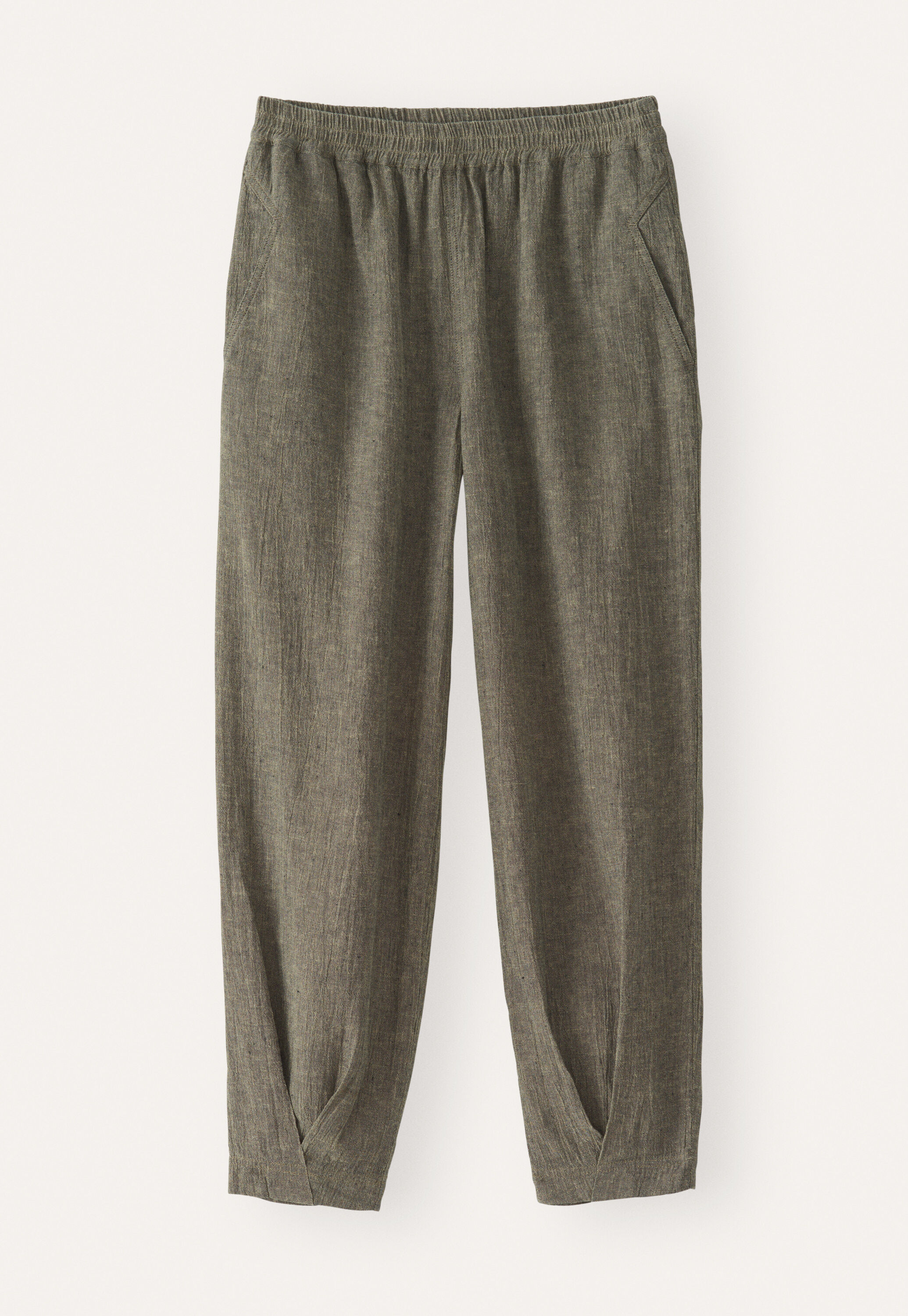 Crinkle tapered trousers