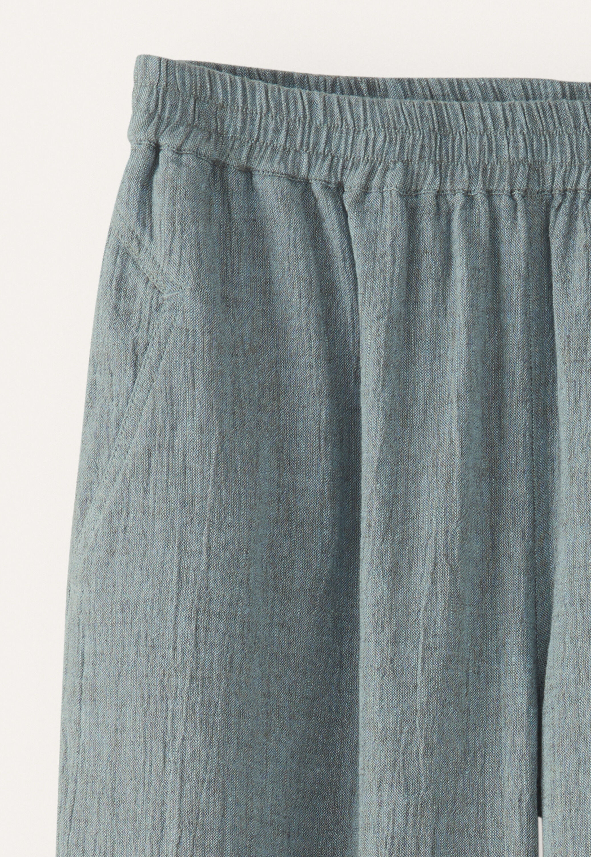 Crinkle tapered trousers, Aqua grey, large