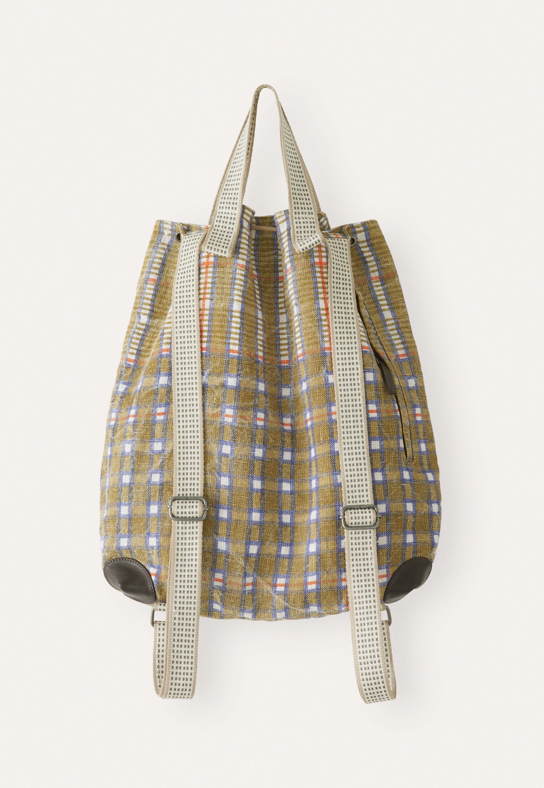 Checked rucksack