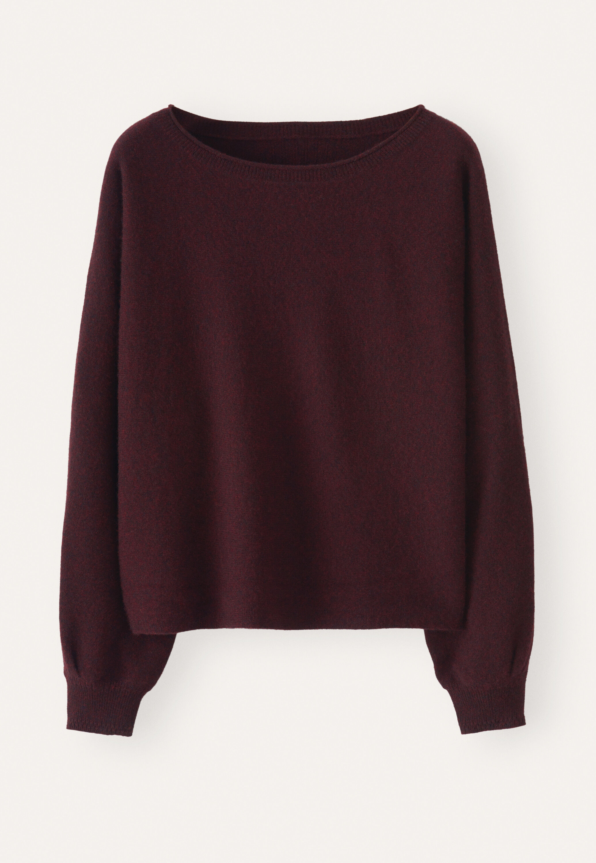 Dolman pleated-sleeve sweater