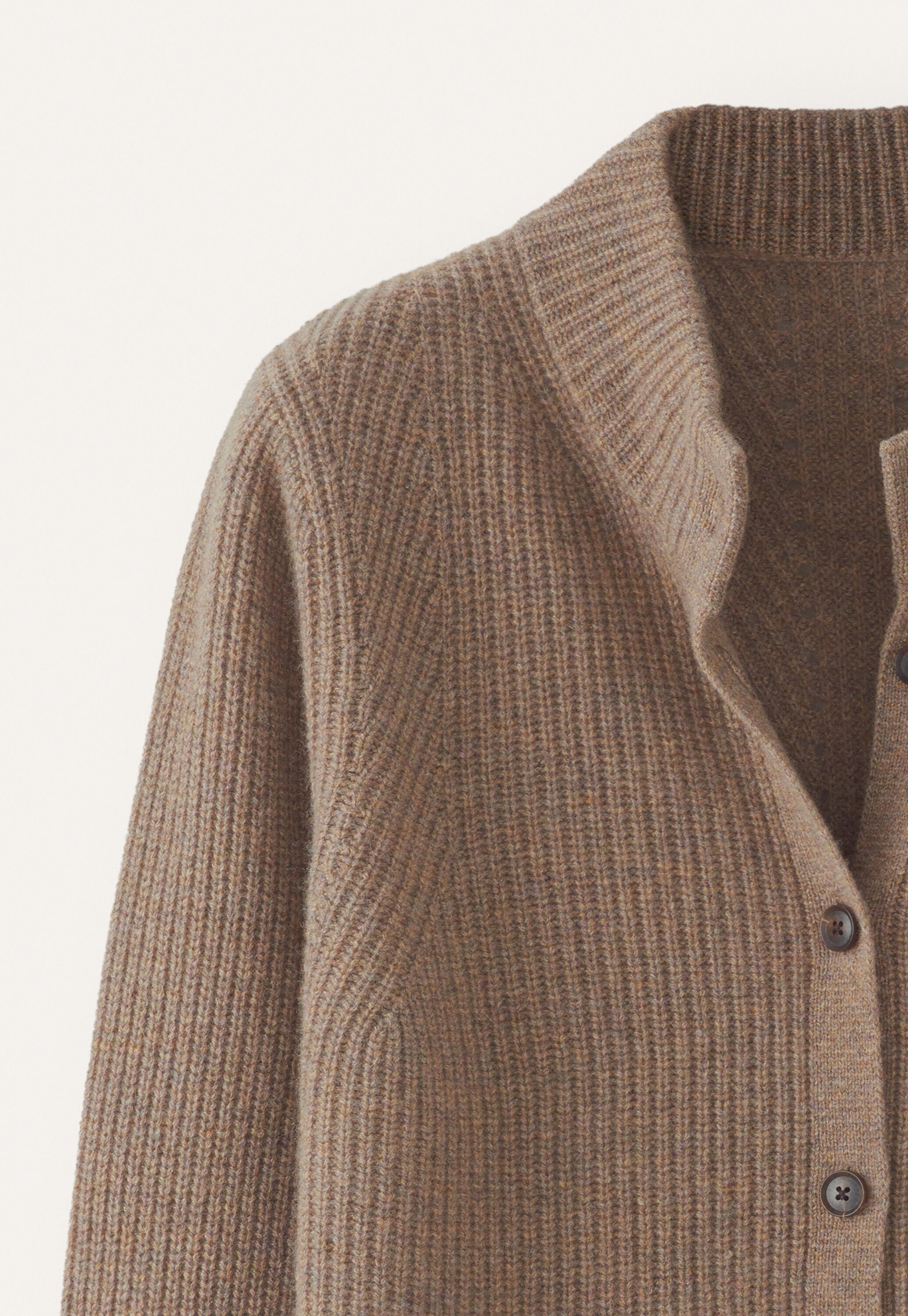 Rib-stitch cardigan