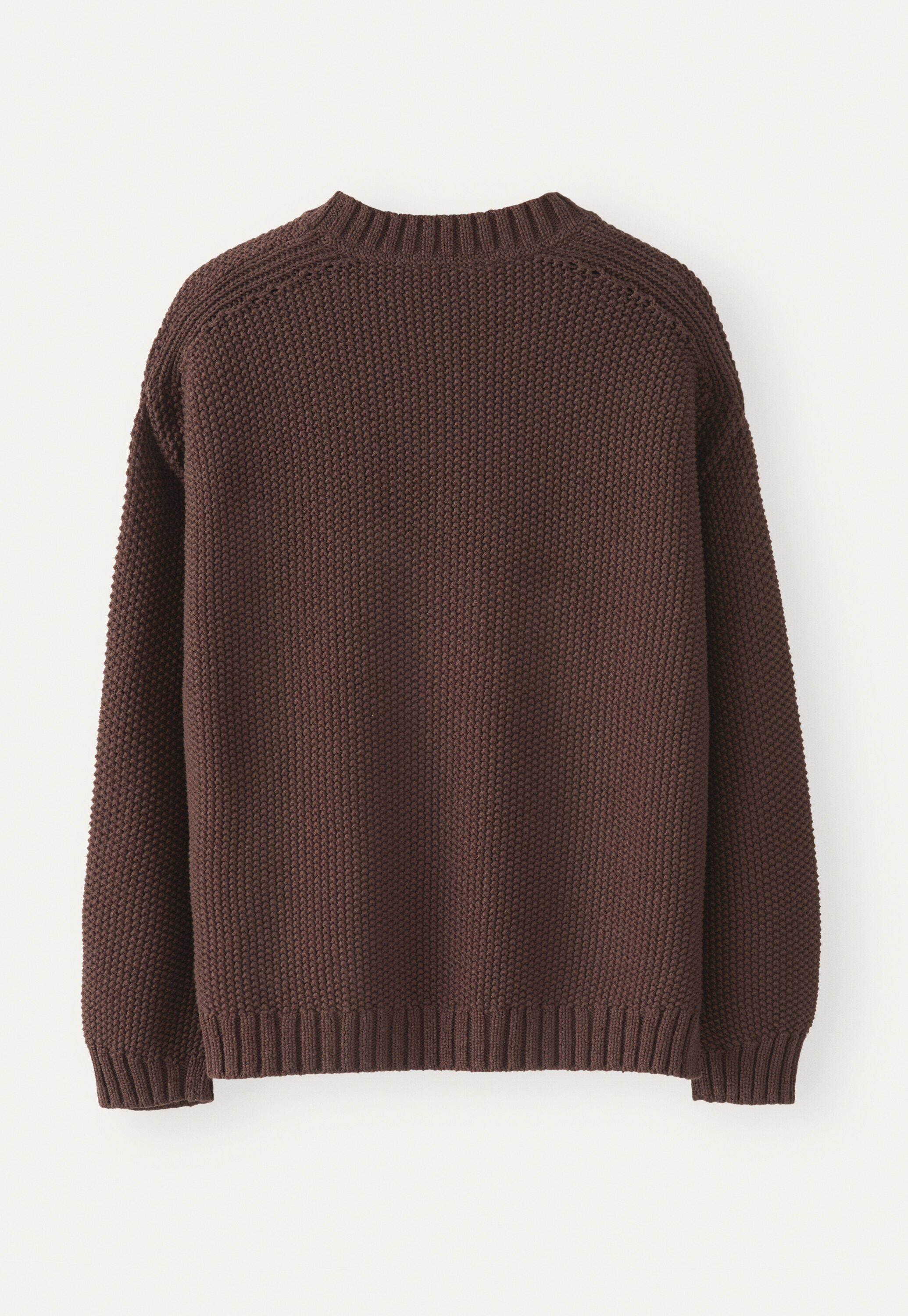 Moss-stitch sweater, Claret, large