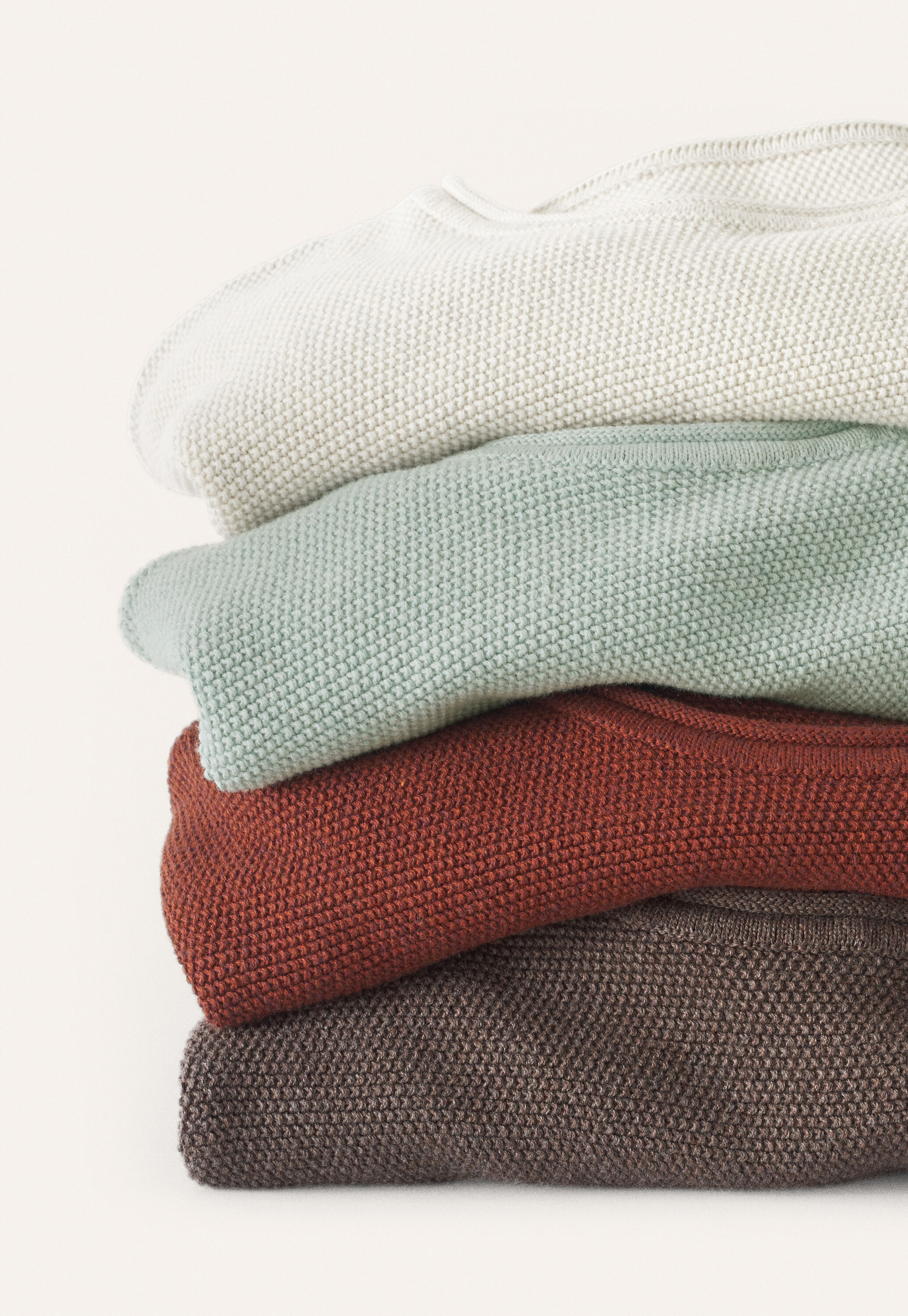 Moss-stitch sweater