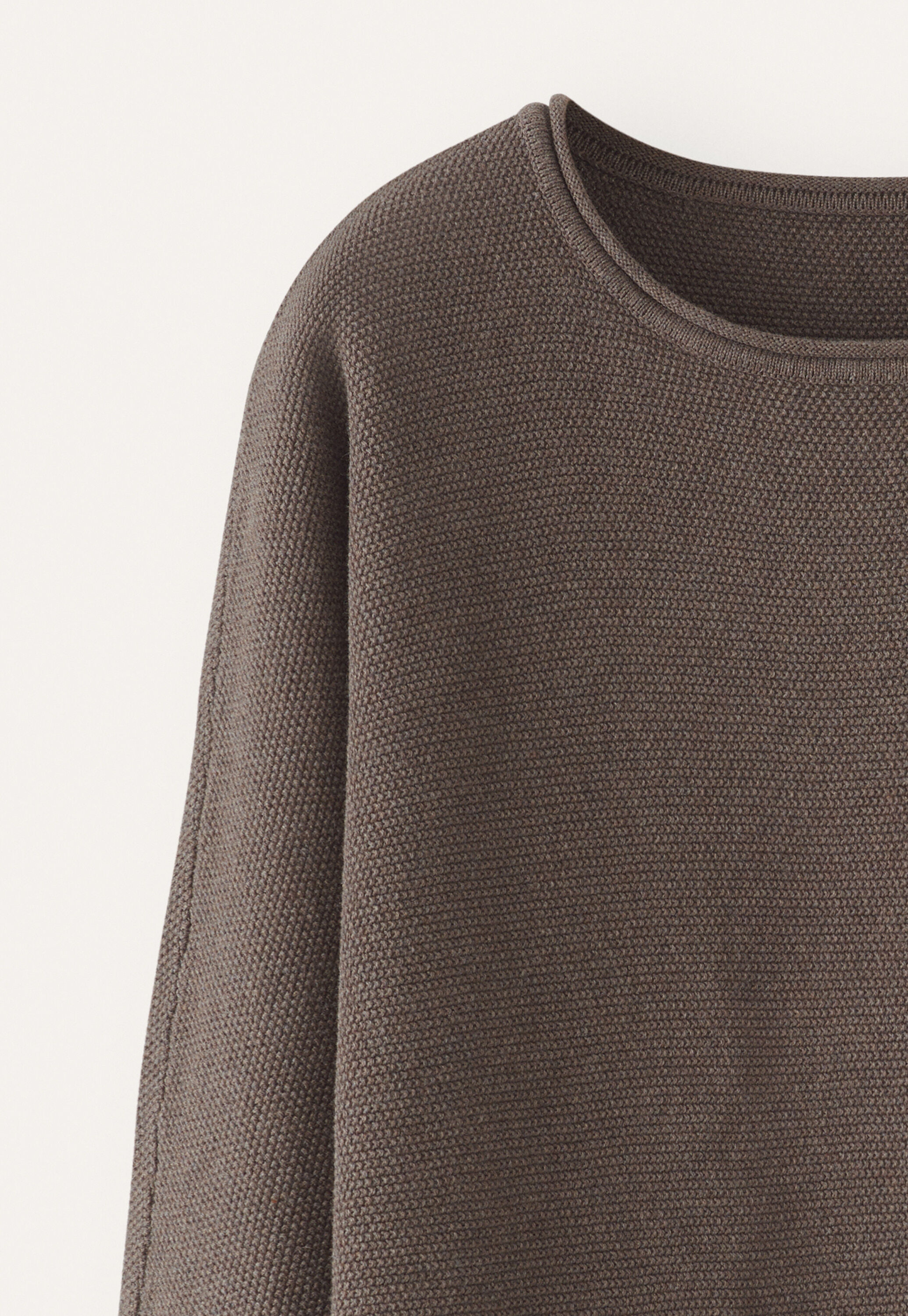 Moss-stitch sweater