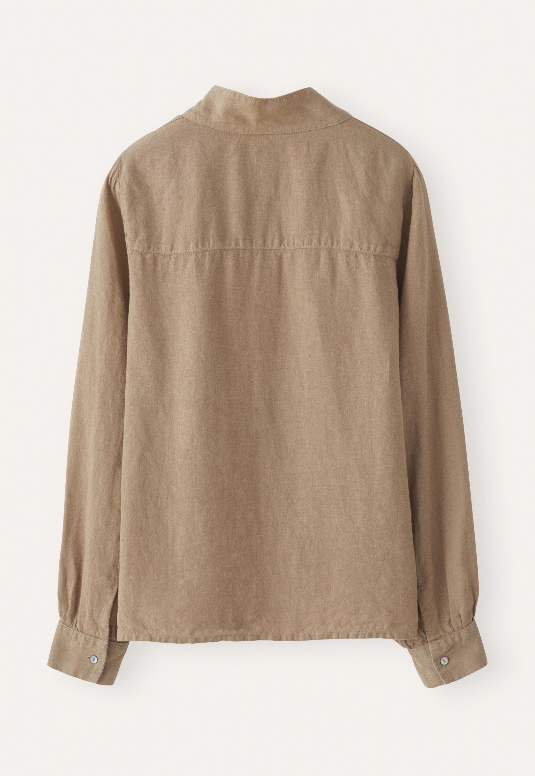 Funnel neck blouse, Soft brown, large