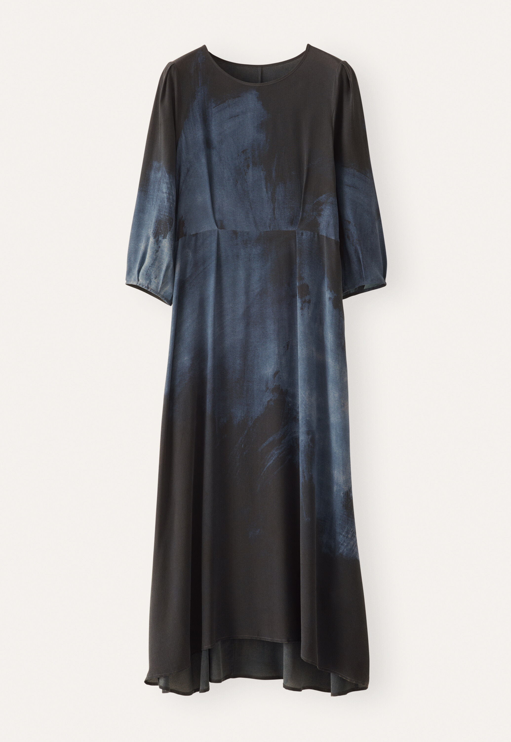 Long printed dress, Midnight, large