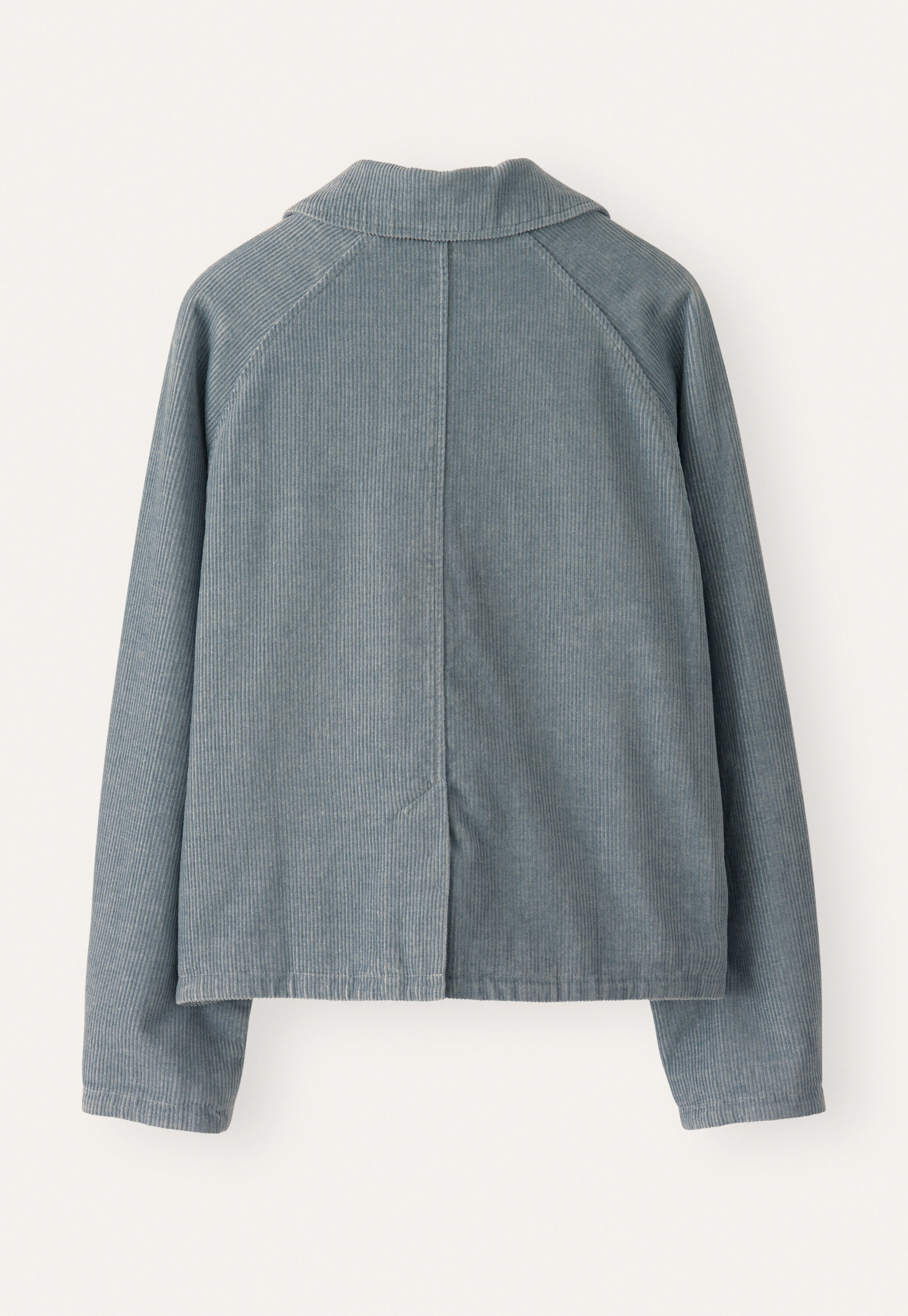Cropped cord jacket, Duck-egg blue, large