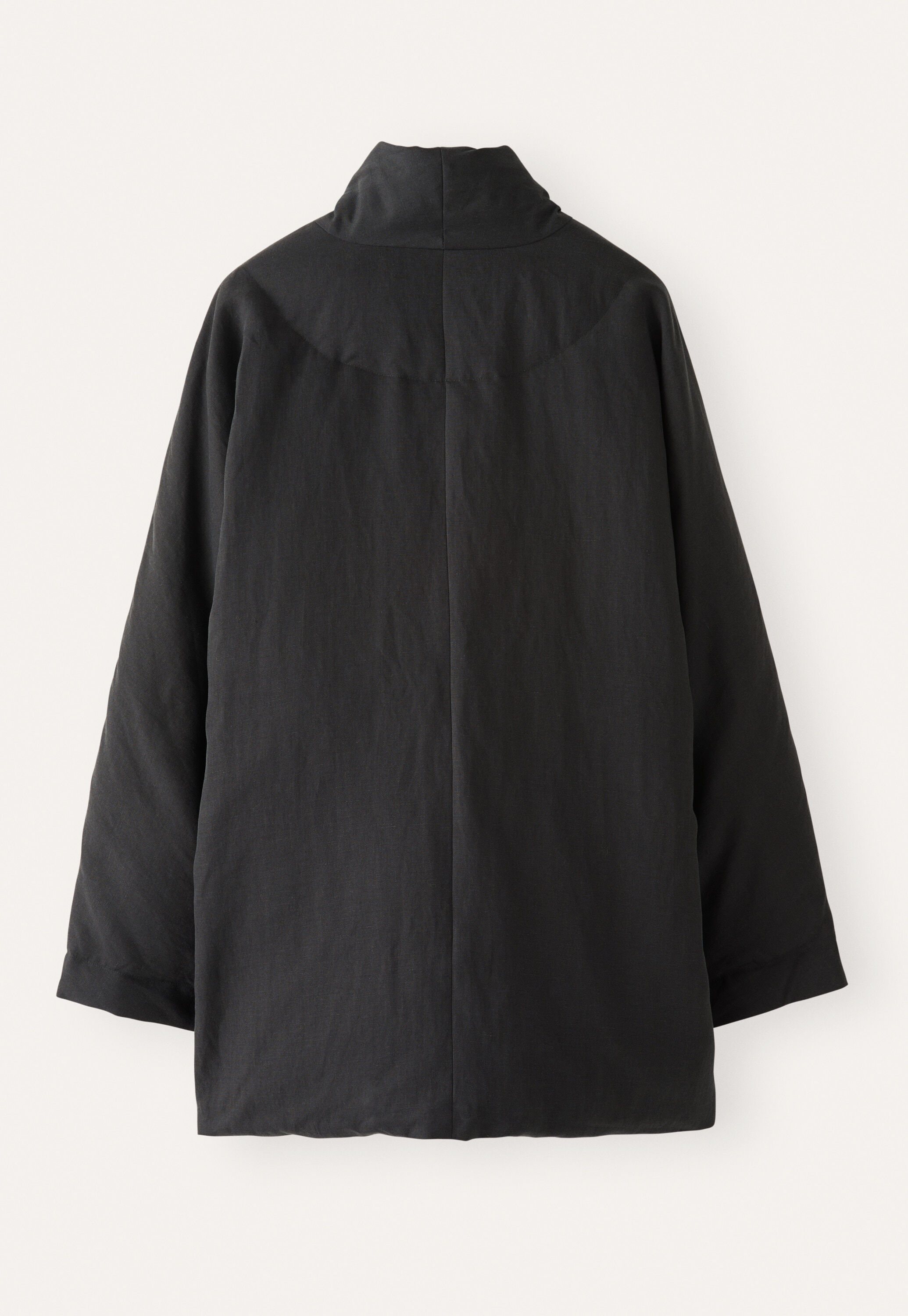 Shawl collar padded coat, Charcoal, large