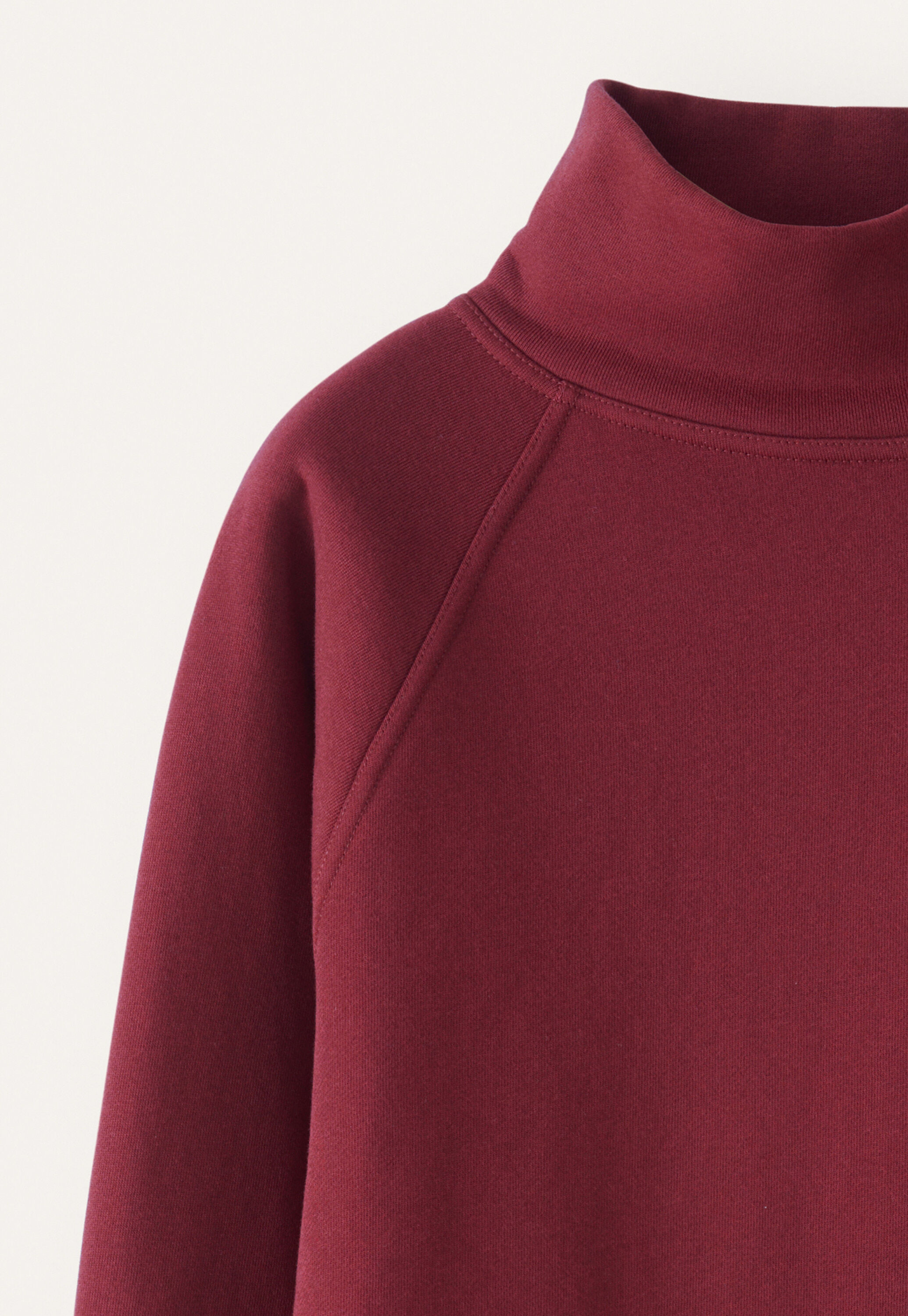 Funnel-neck sweatshirt, Dark red, large
