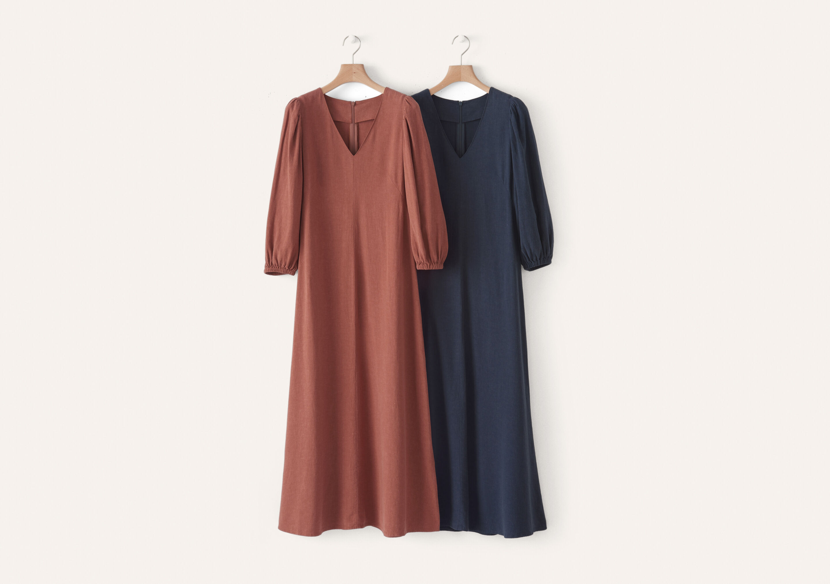Long v-neck dress