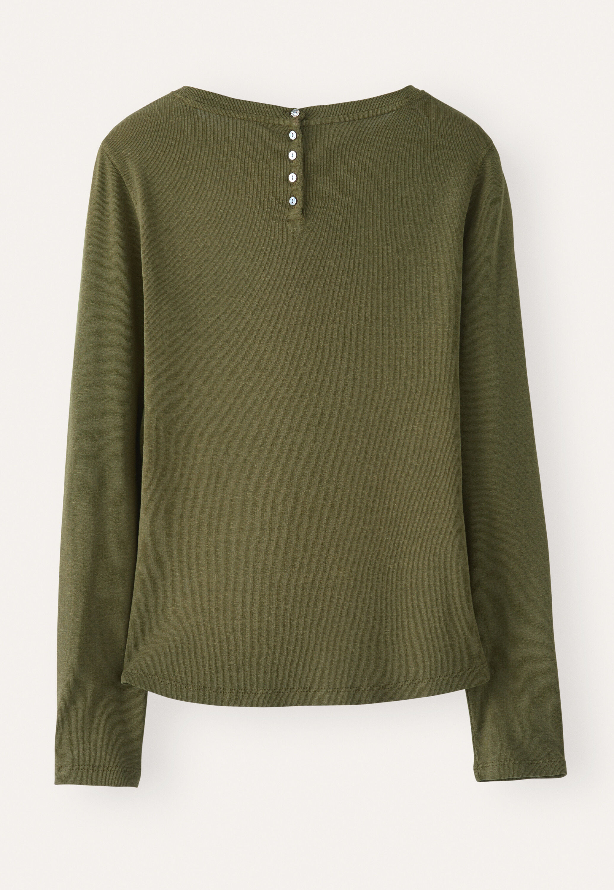 Ribbed long-sleeve top
