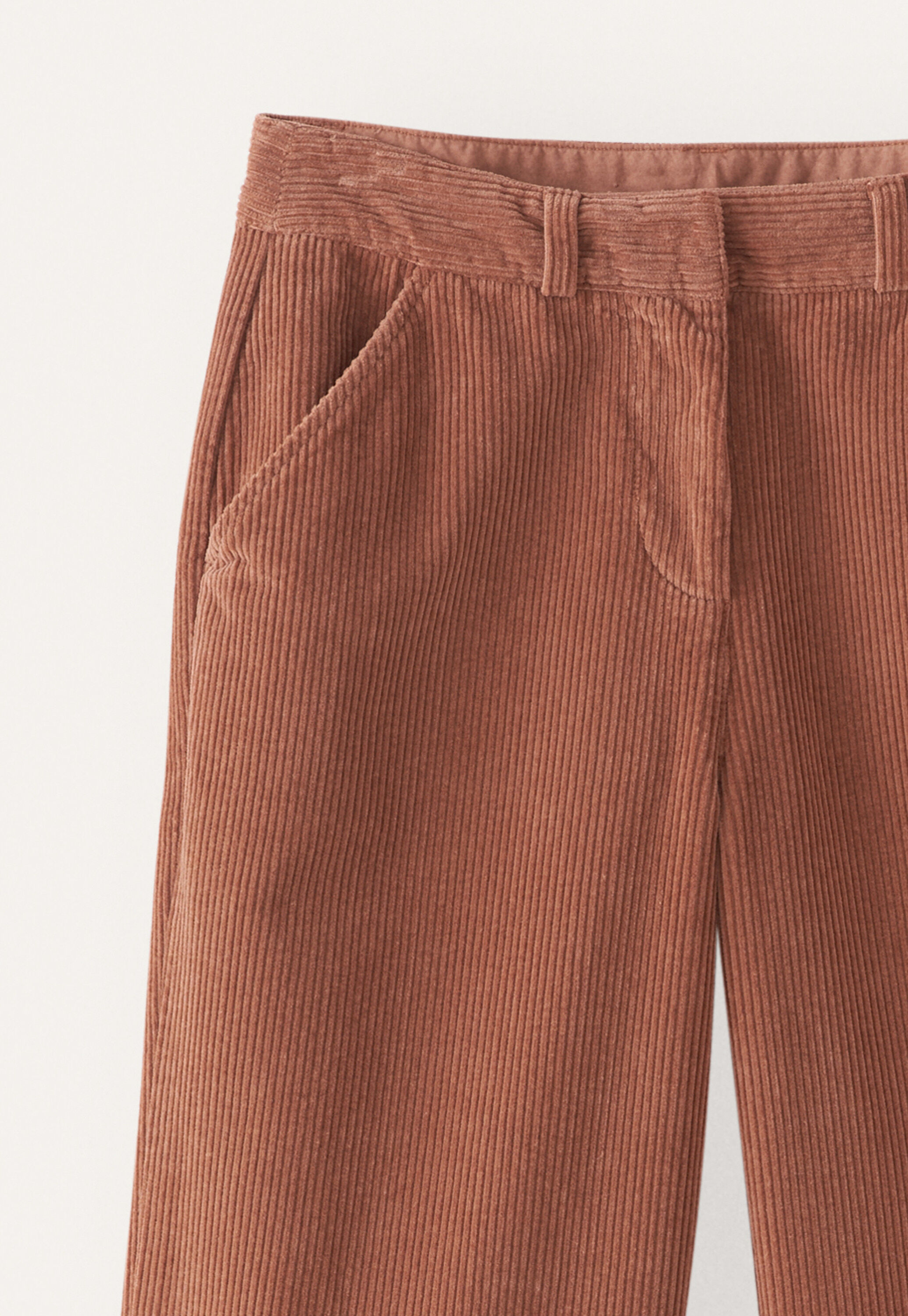 Wide-leg trousers, Dark terracotta, large