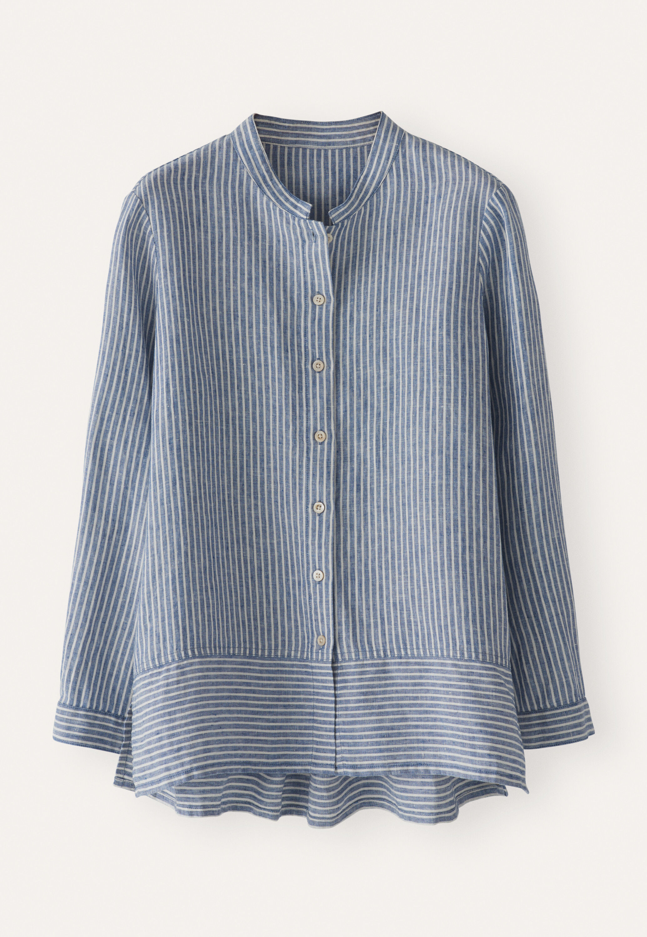 Striped shirt with peplum