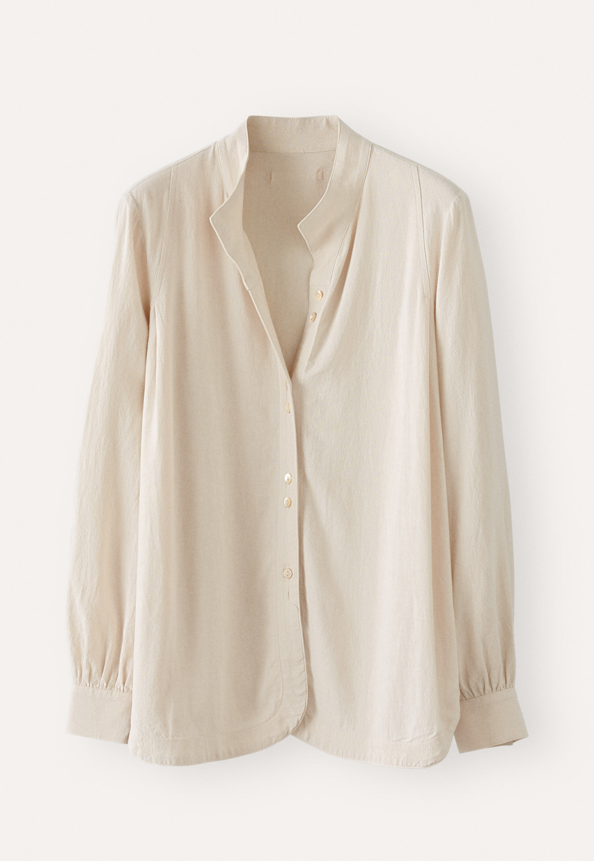 Funnel-neck blouse