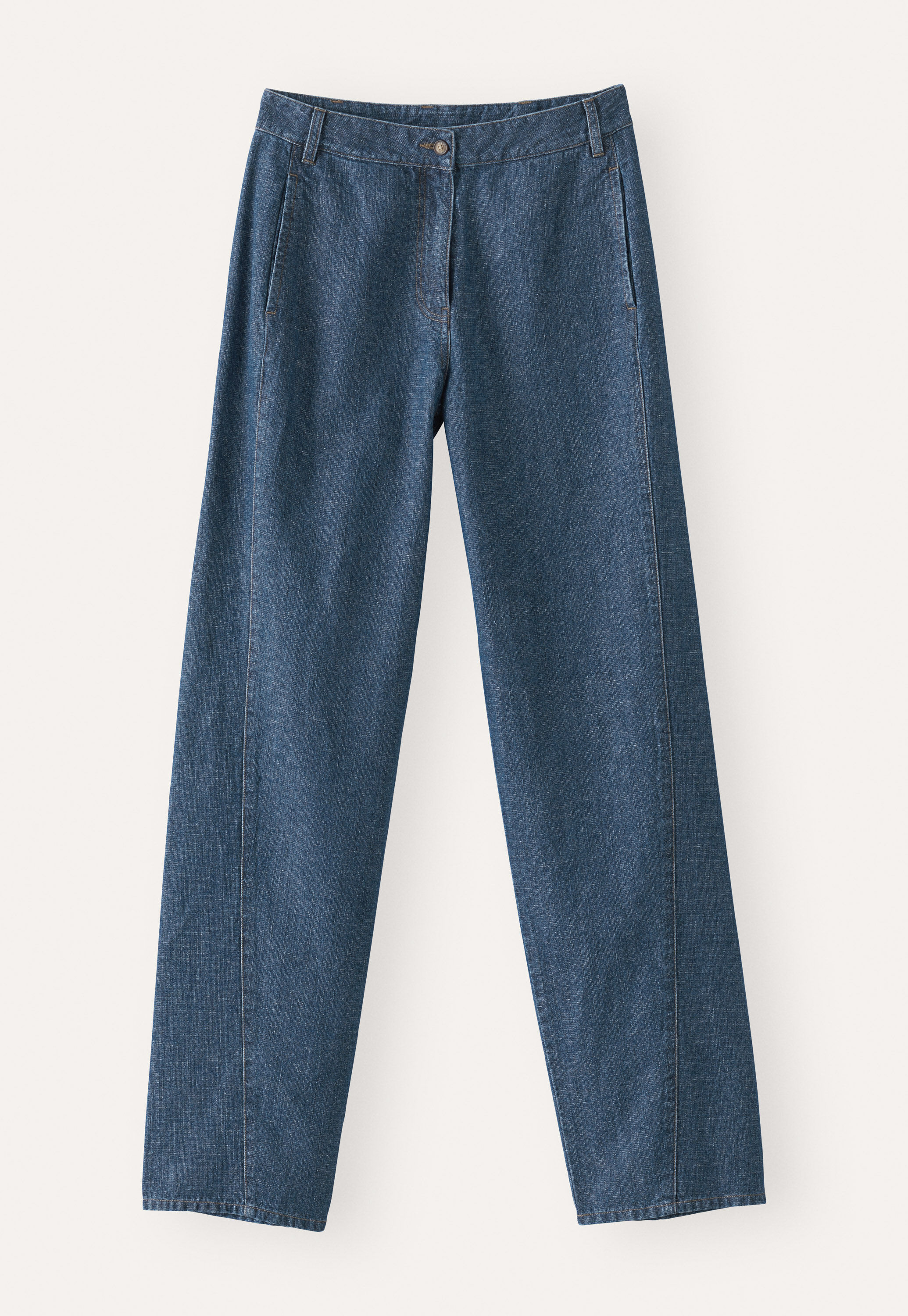 Indigo-dyed trousers