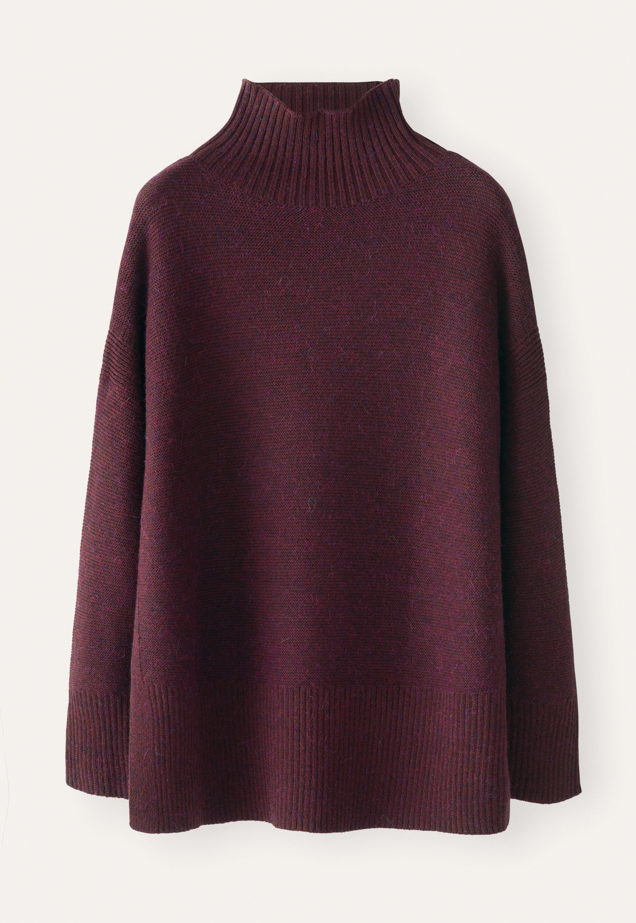 Reverse-stitch sweater