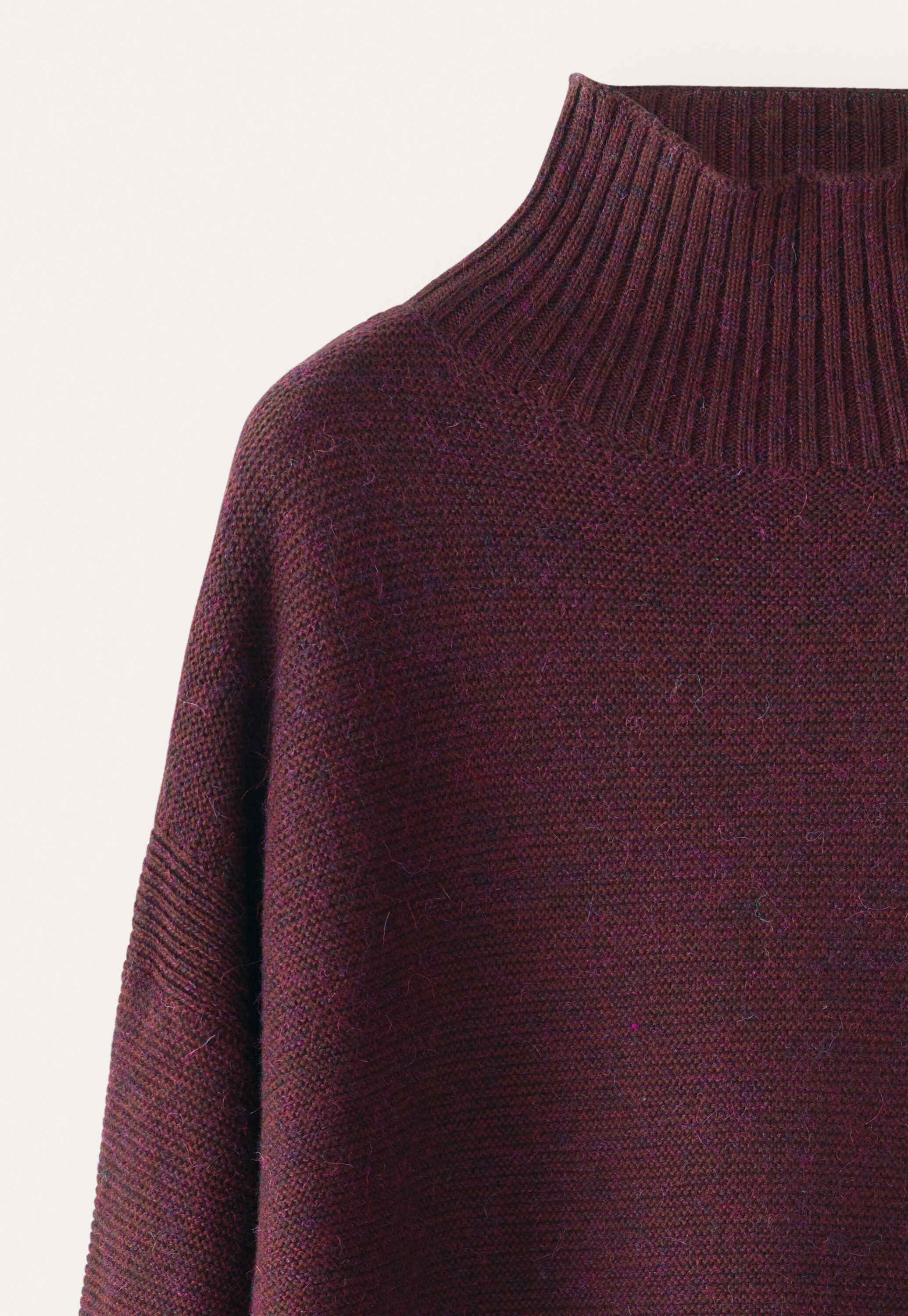 Reverse-stitch sweater