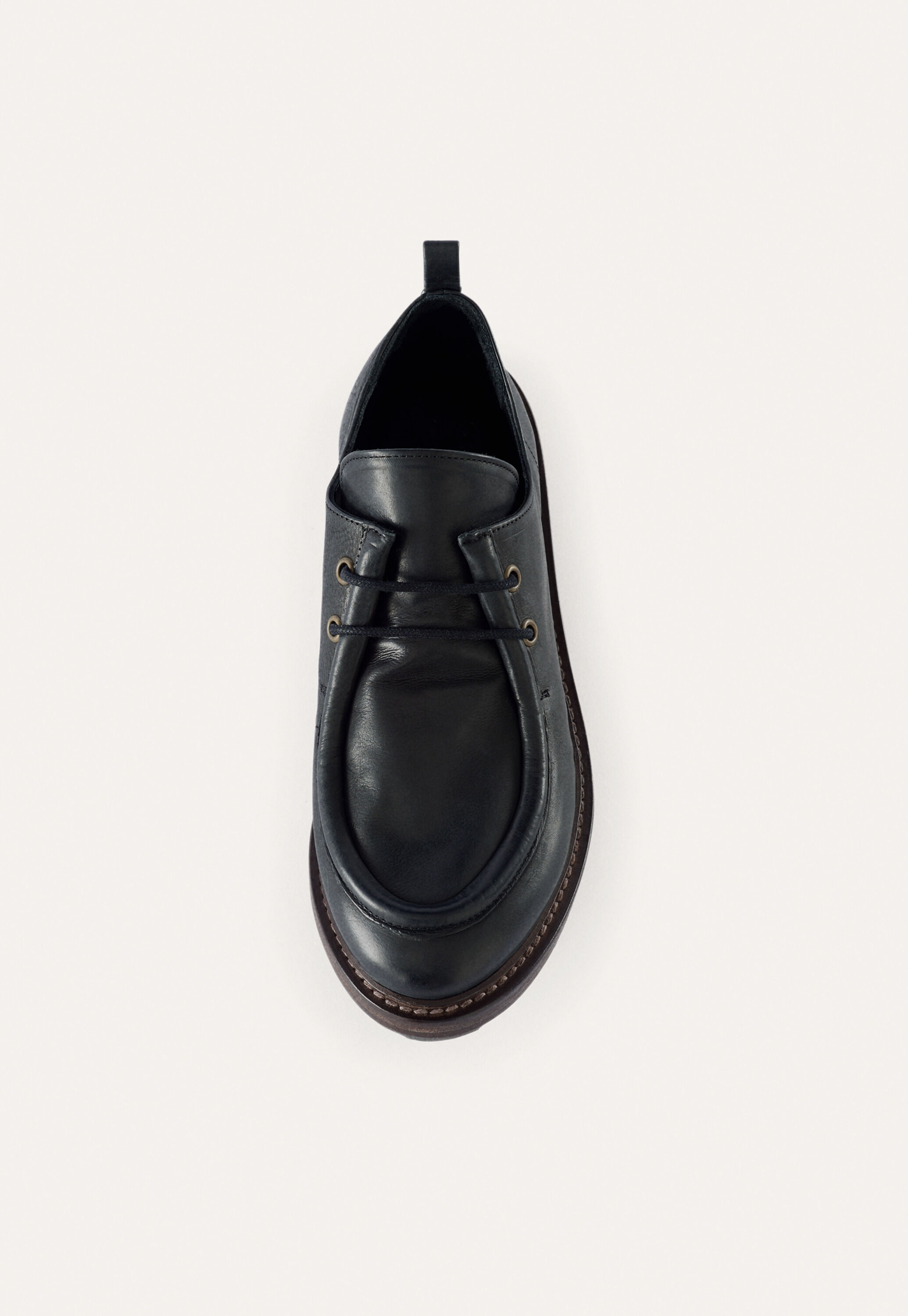 Lace-up loafers, Black, large