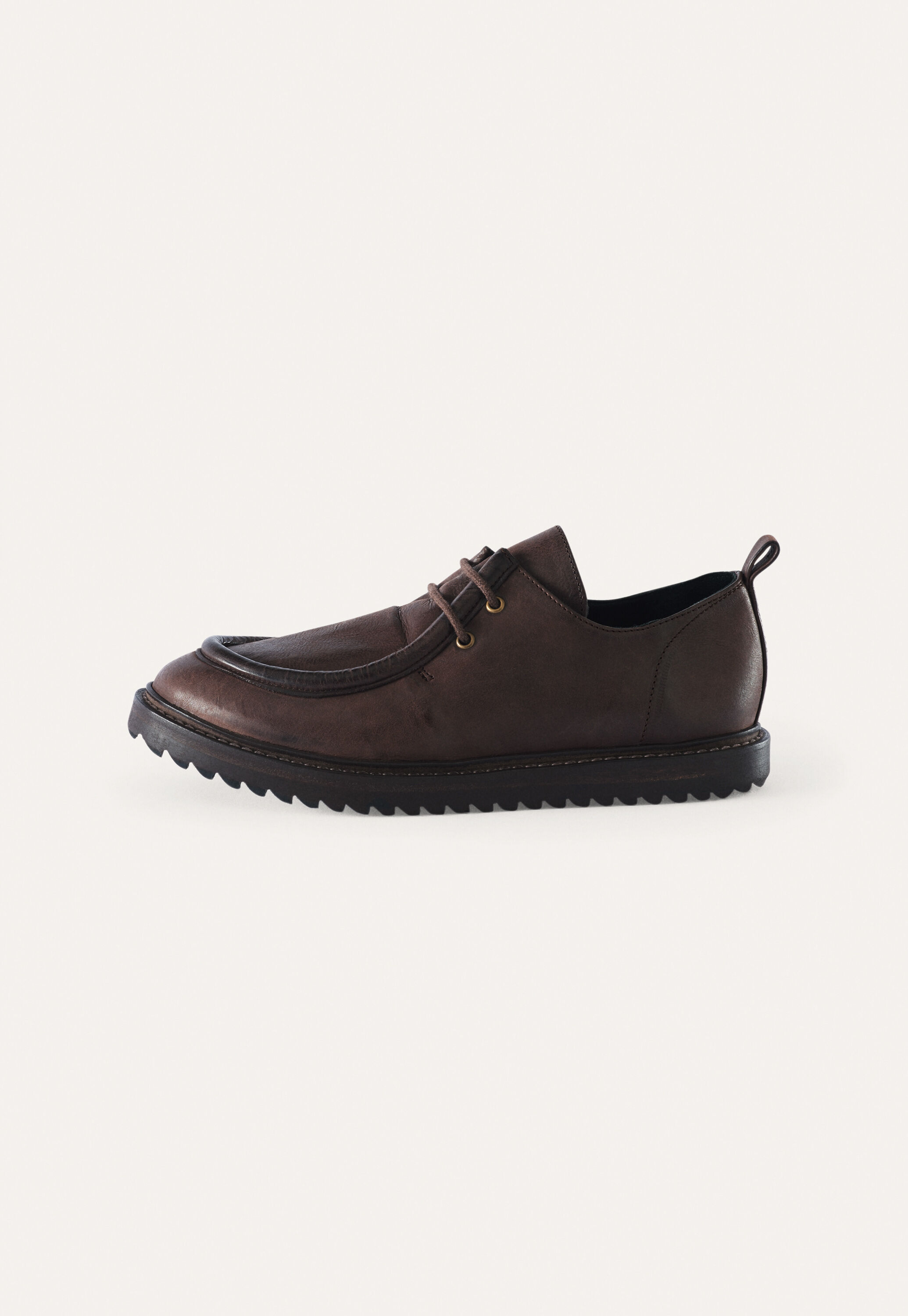 Lace-up loafers, Coffee brown, large
