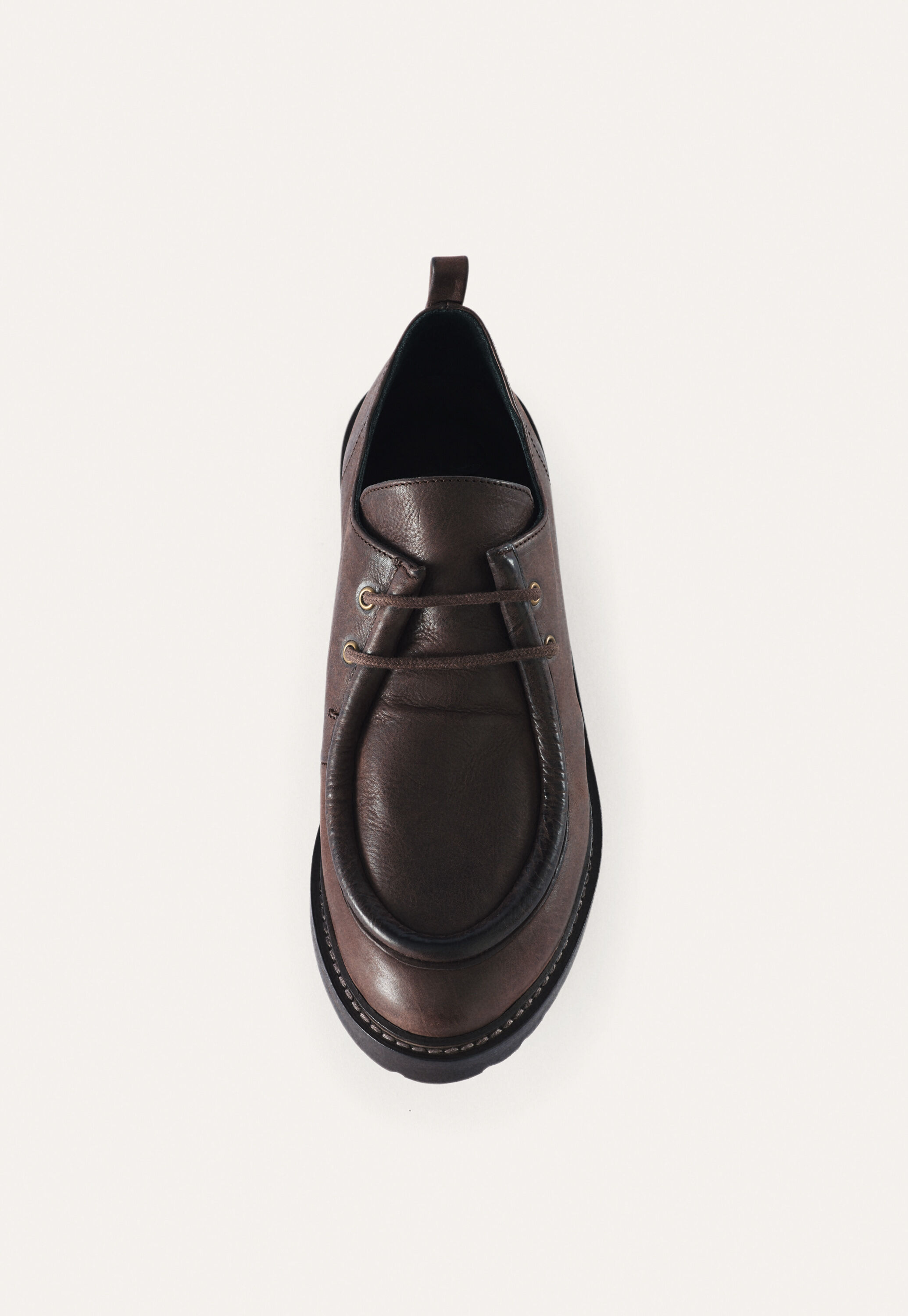Lace-up loafers, Coffee brown, large