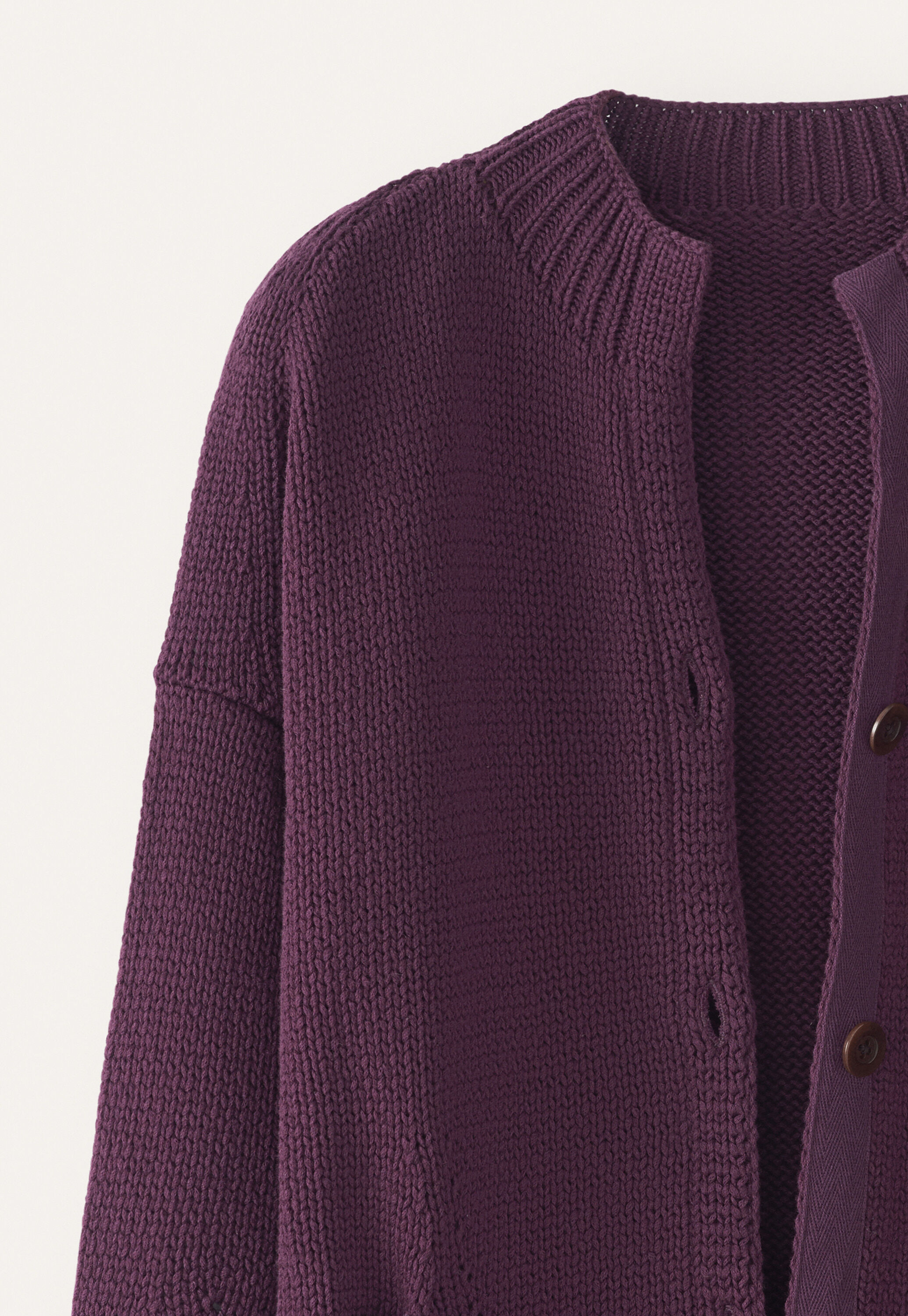 Chunky cardigan, Blackberry, large