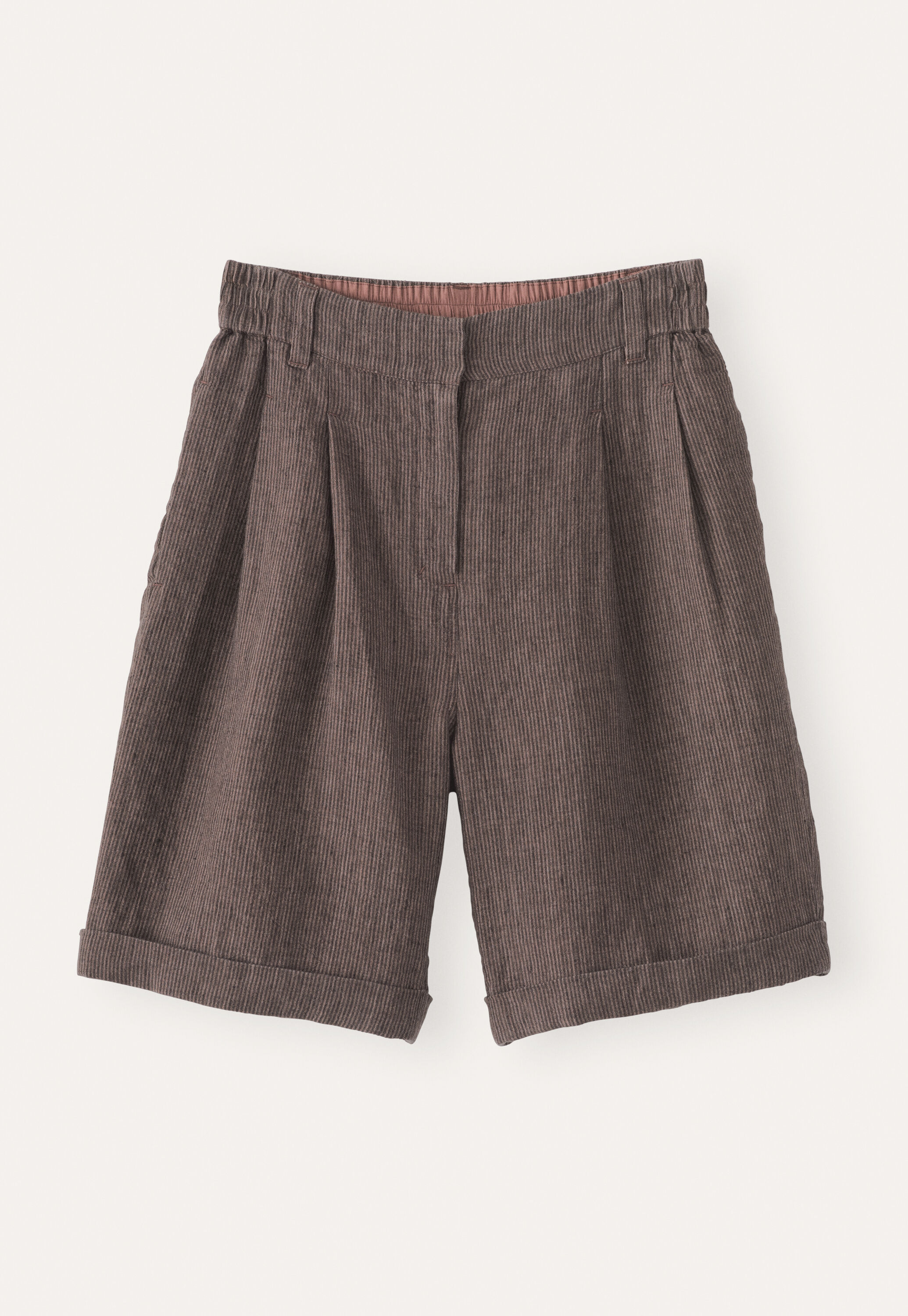 Pleat-front shorts