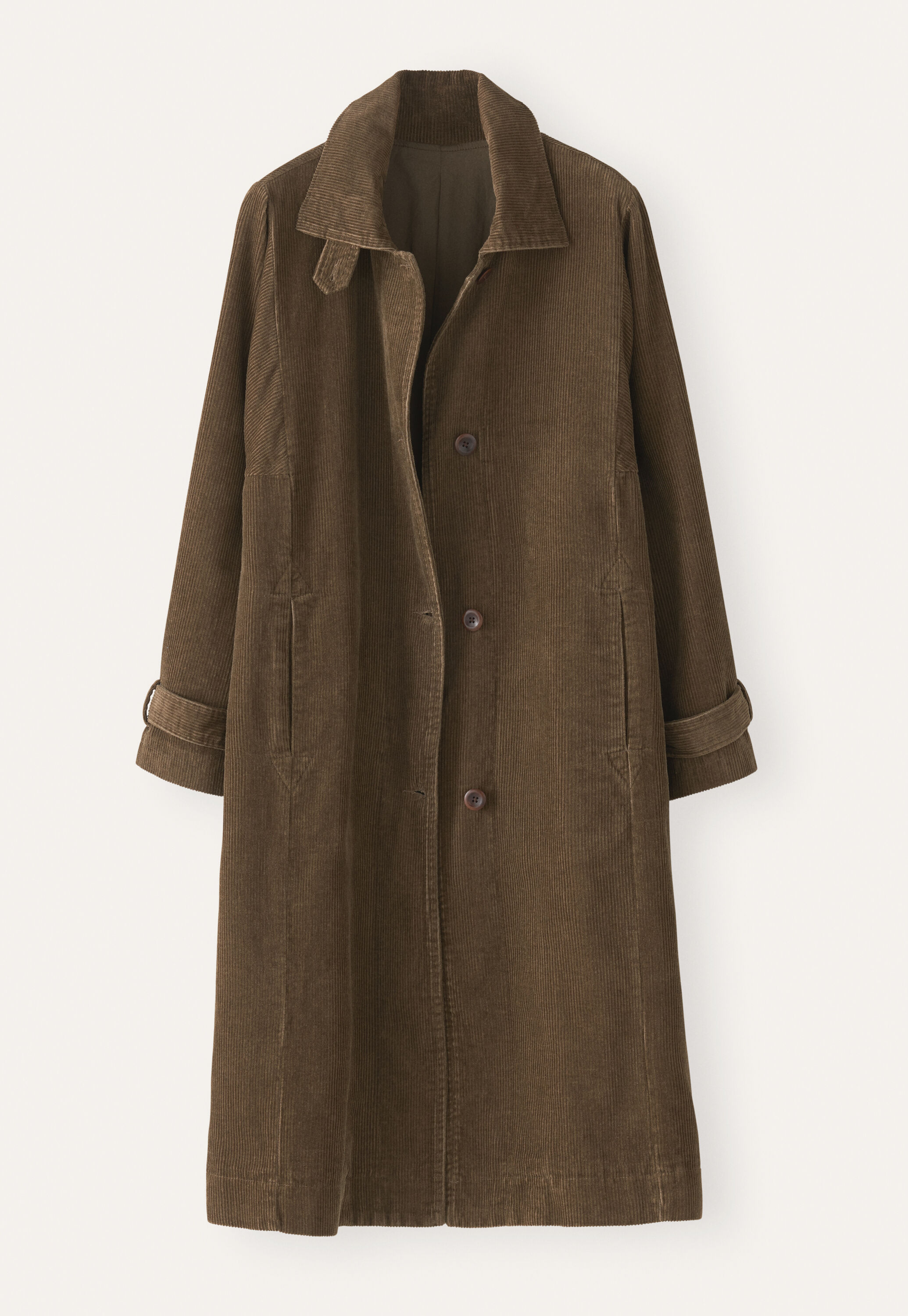 Funnel-neck coat