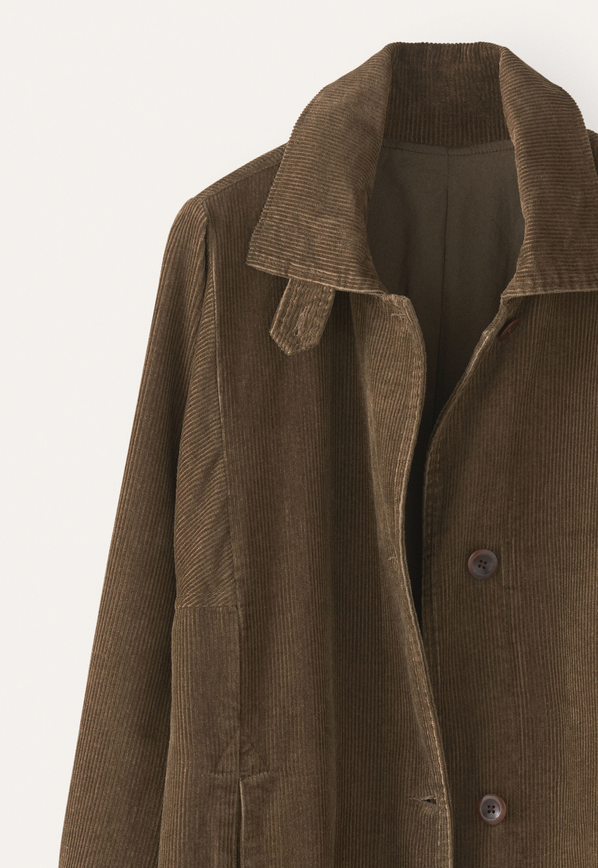 Funnel-neck coat