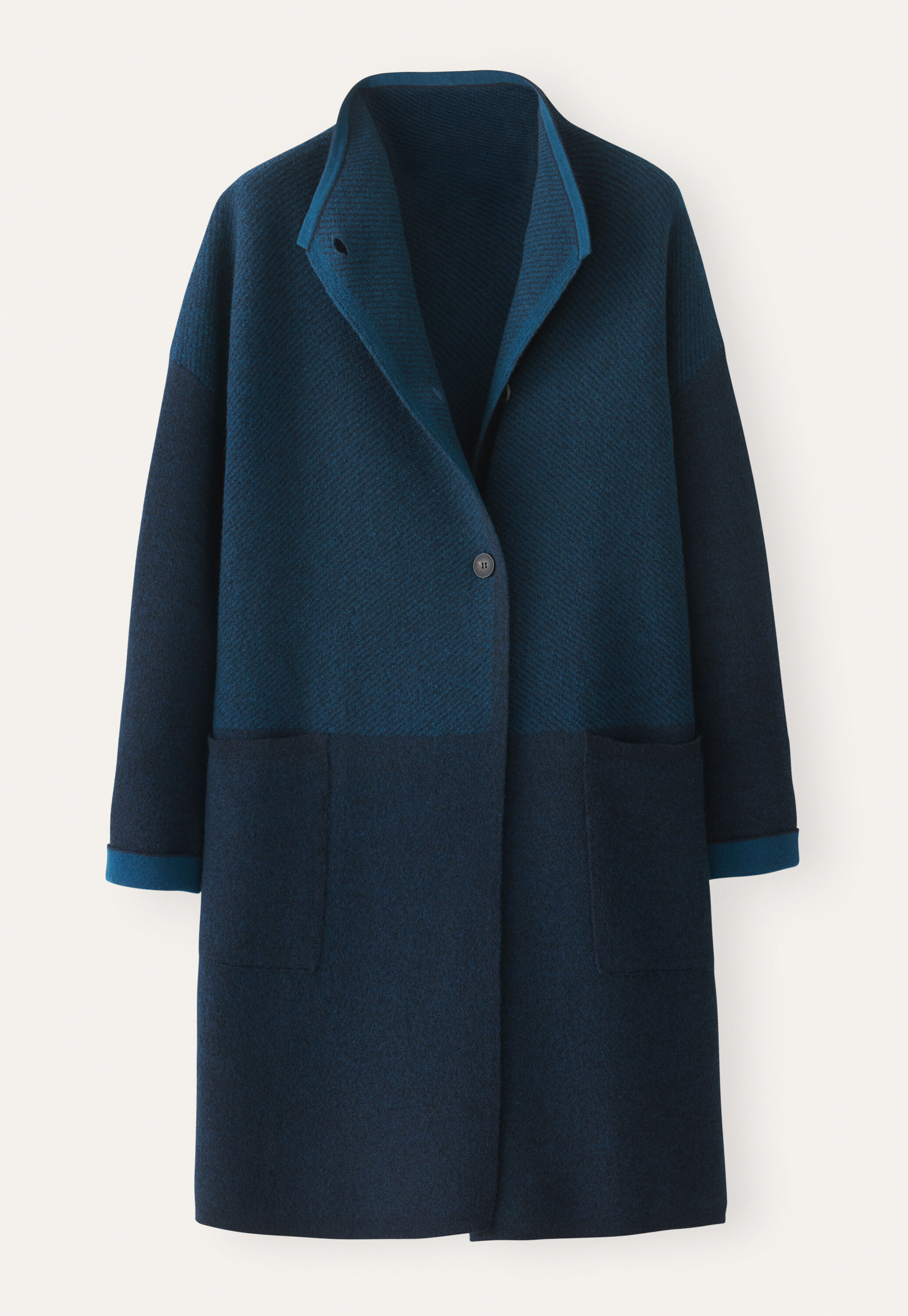 Funnel-neck coat