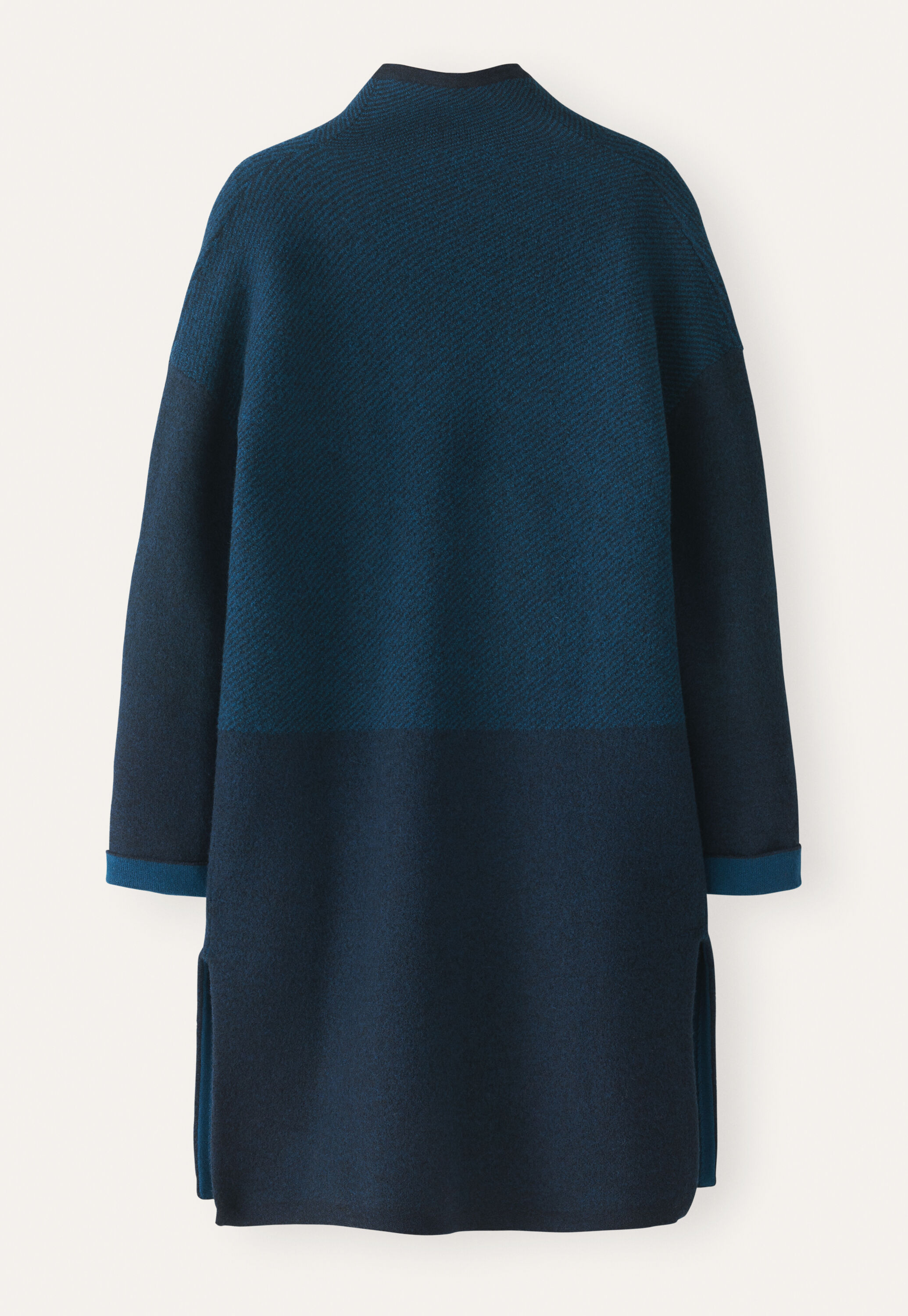 Funnel-neck coat