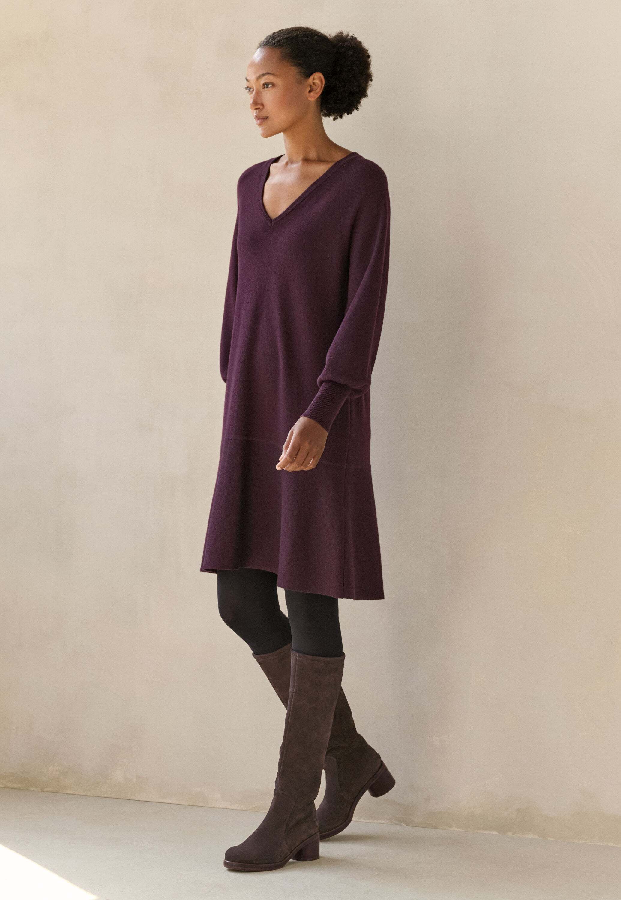 Peplum-detail dress