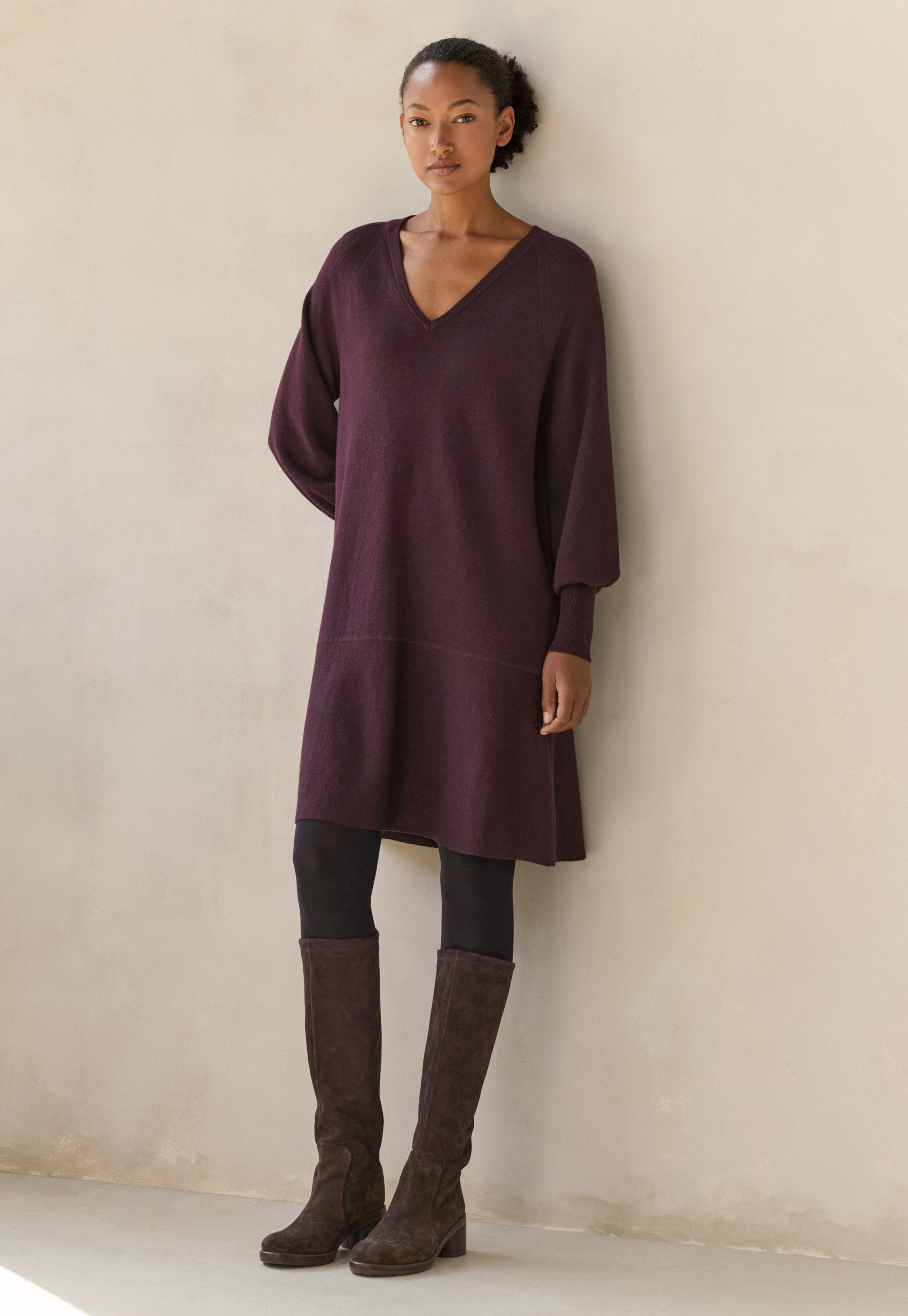 Peplum-detail dress