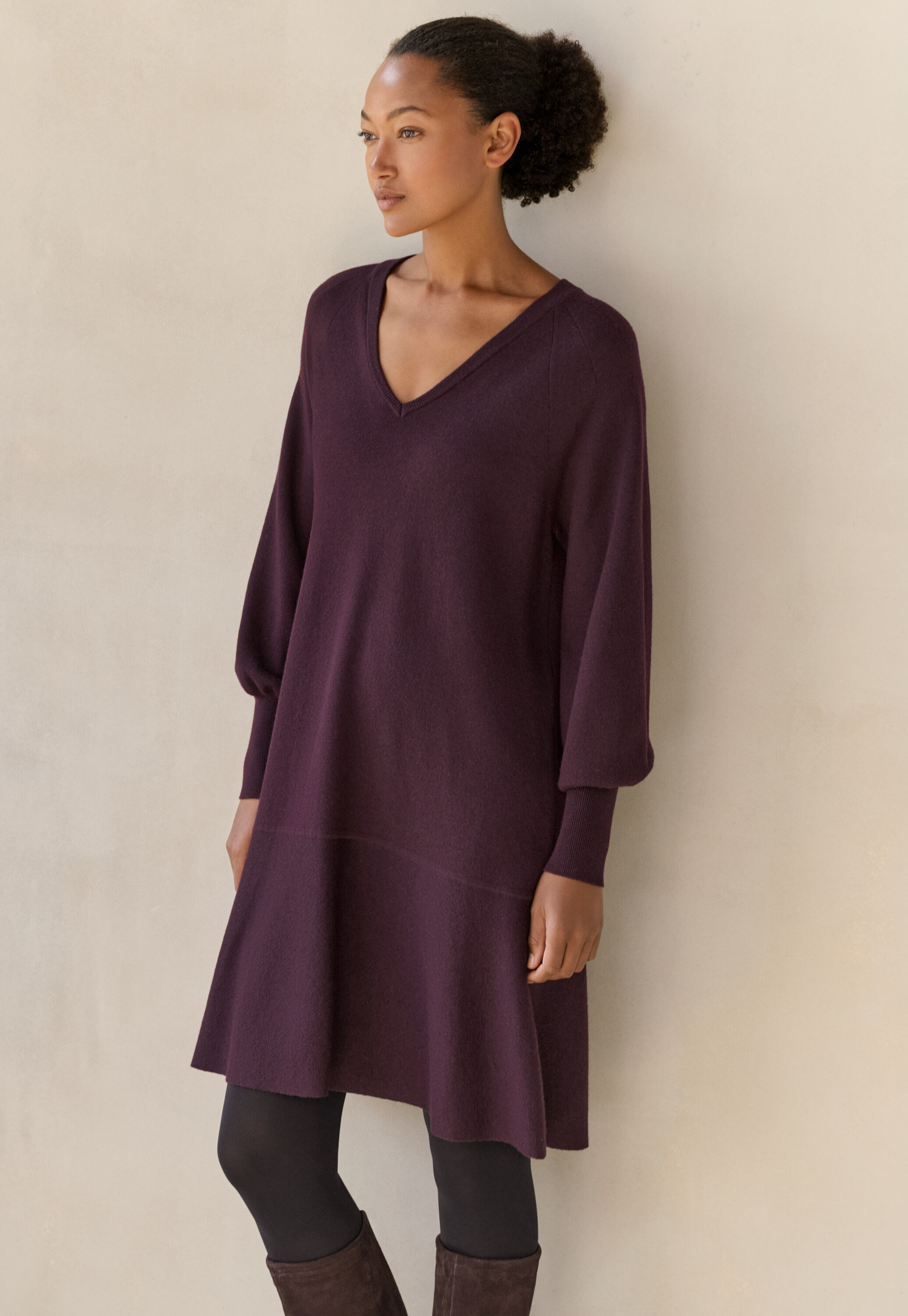 Peplum-detail dress