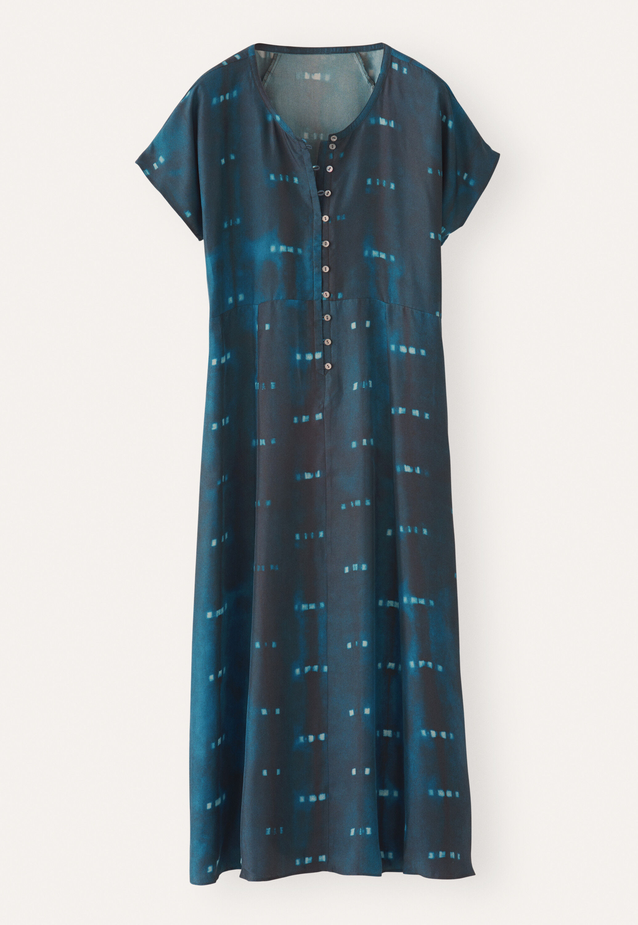 Printed grown-on sleeves dress