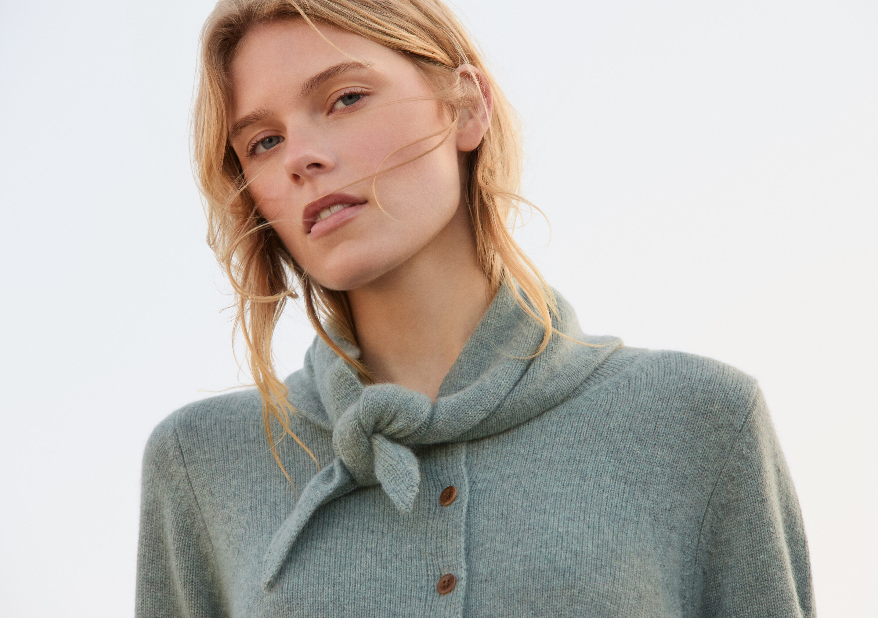 Funnel-neck sweater