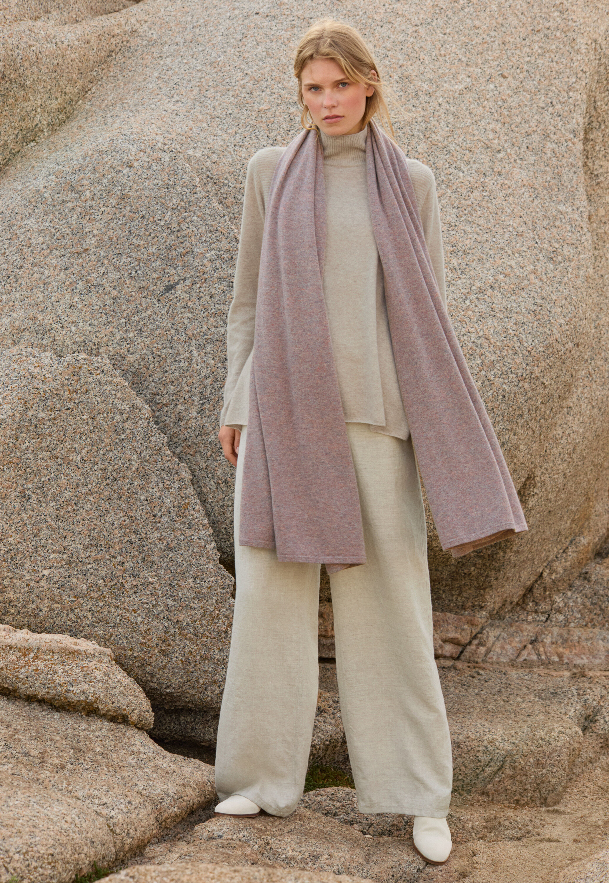 Wrap scarf, Lavender mauve, large