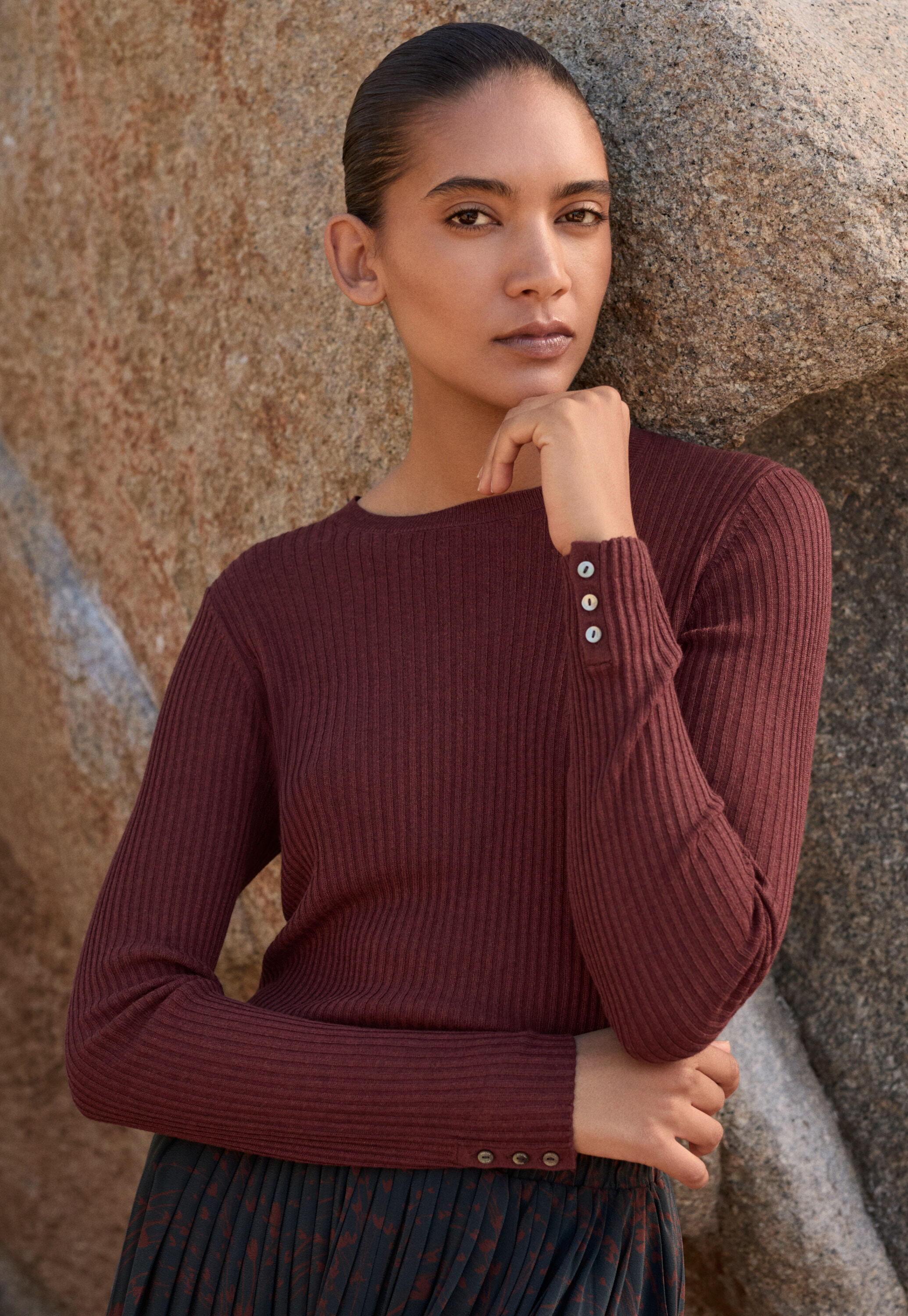 Peplum-detail dress