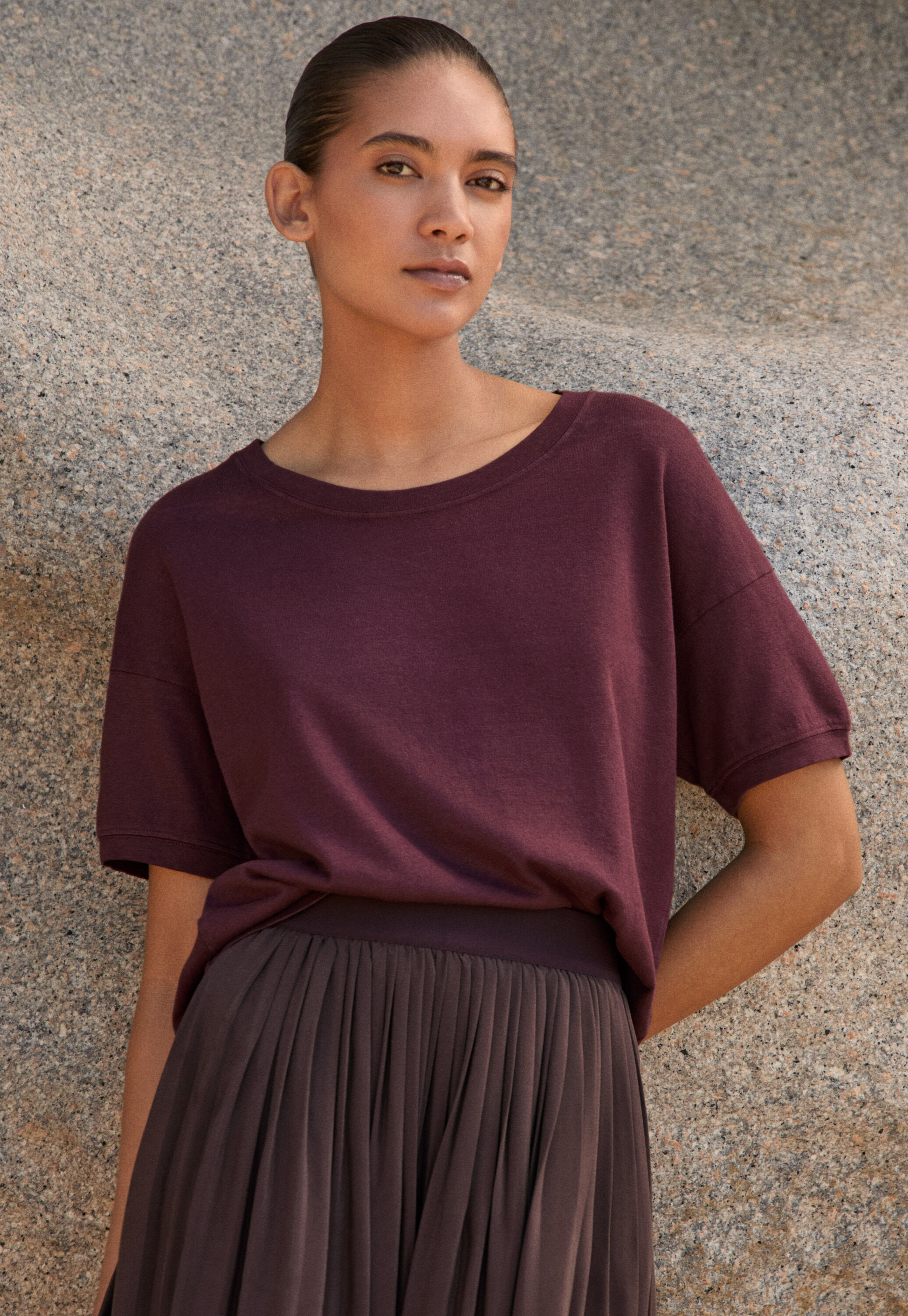 Peplum-detail dress