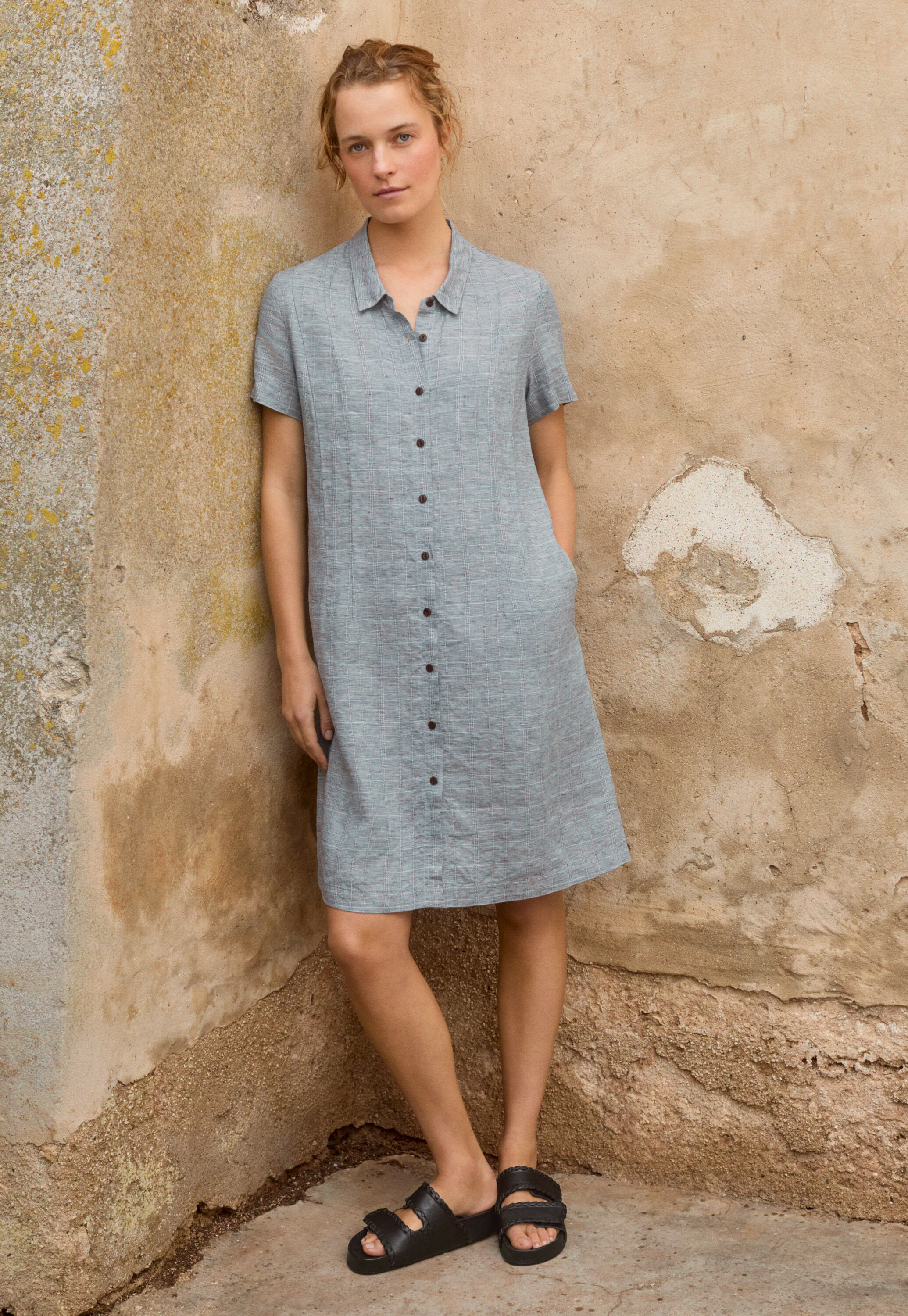Garment-dyed overshirt