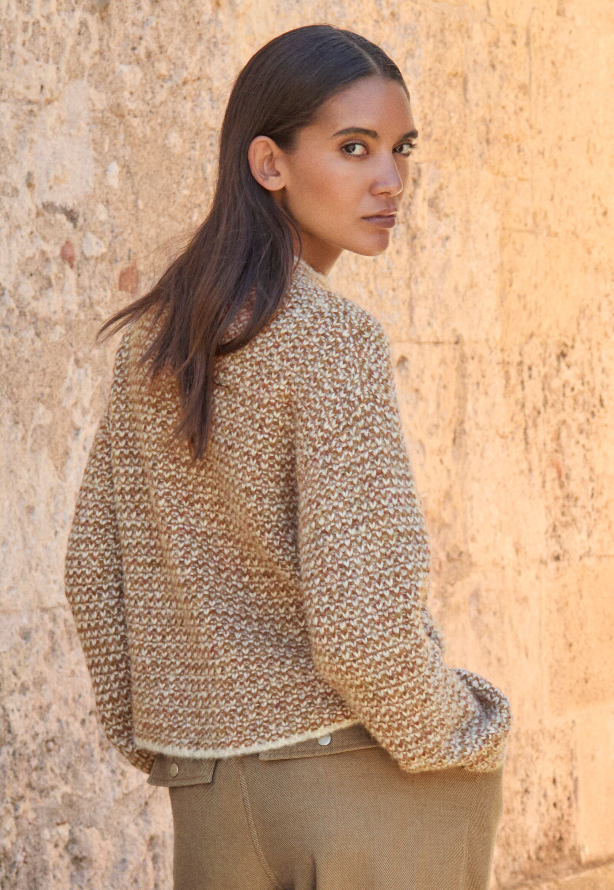 Stitch-detail sweater