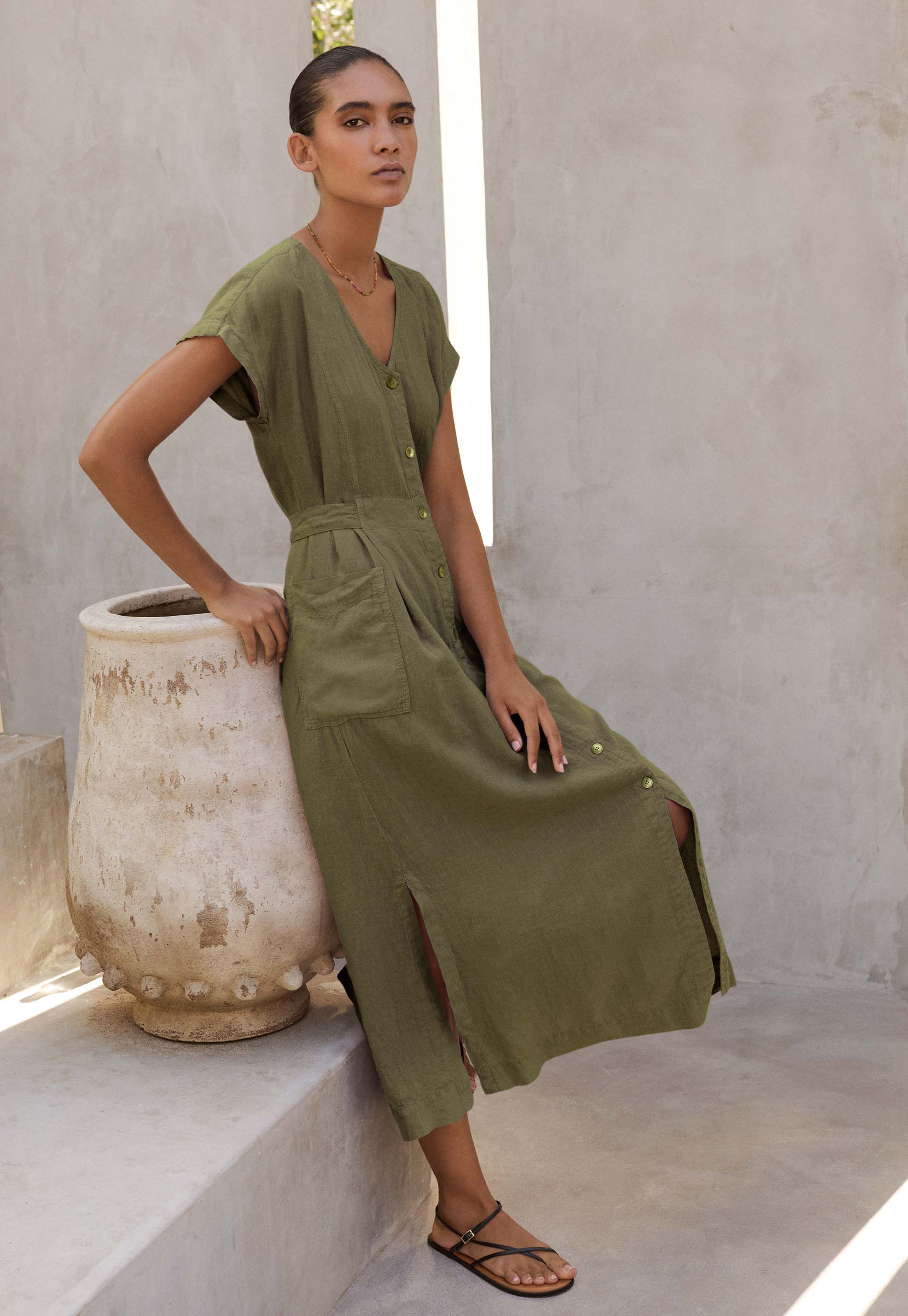 Garment-dyed overshirt