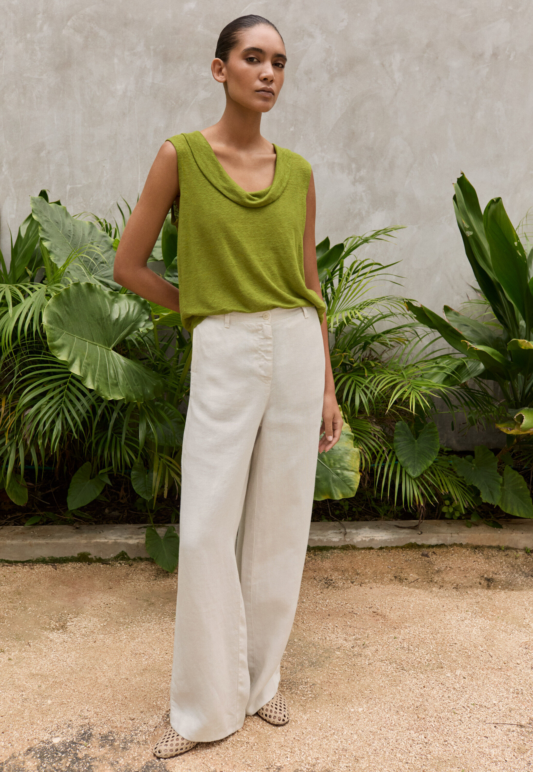 Garment-dyed overshirt