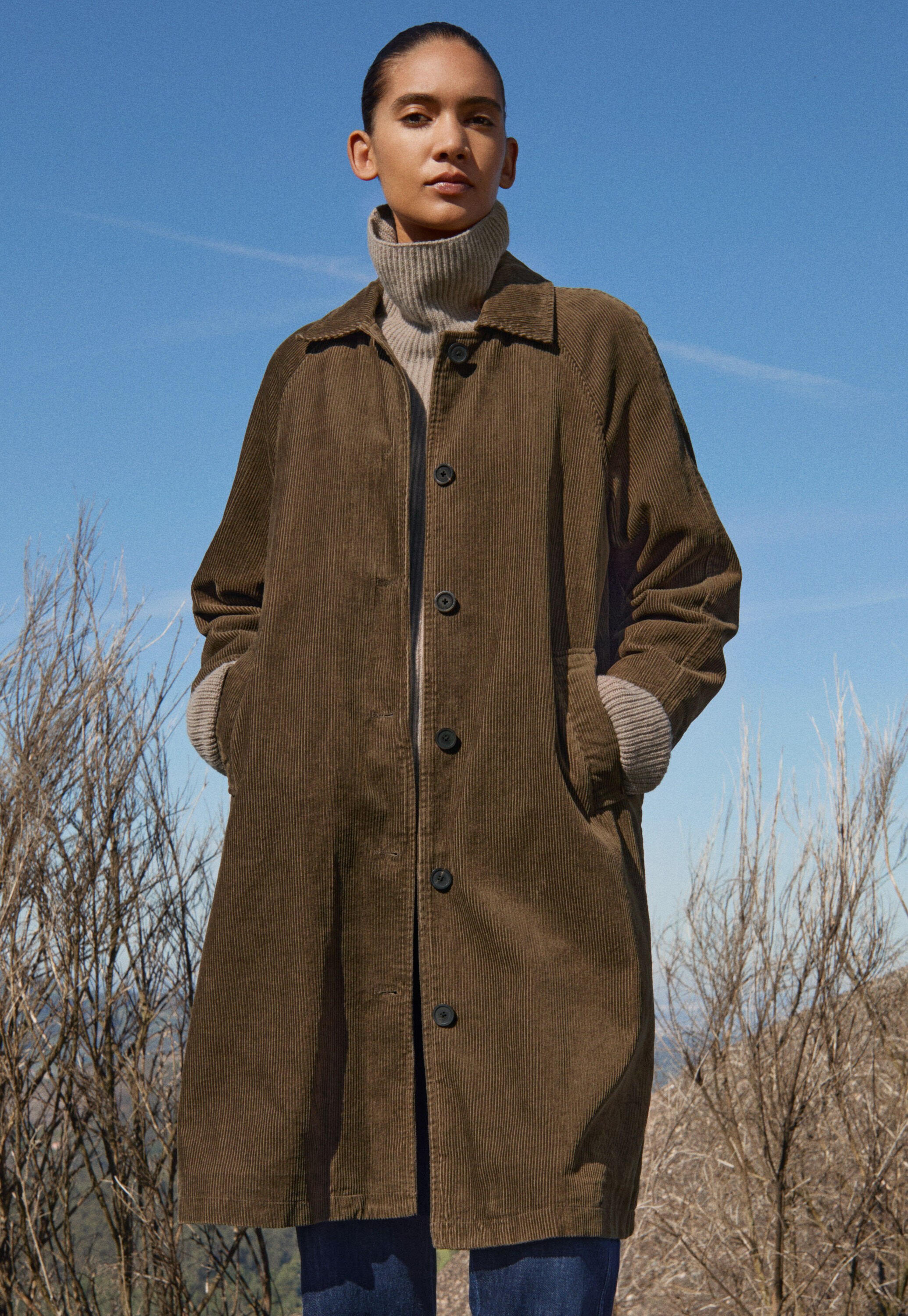 Straight-leg cord trouser