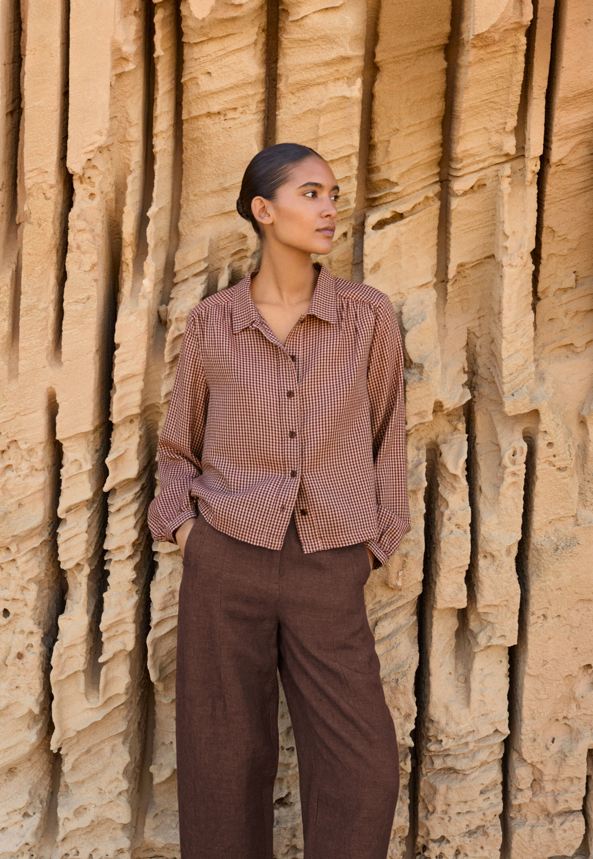 Raglan-sleeve blouse