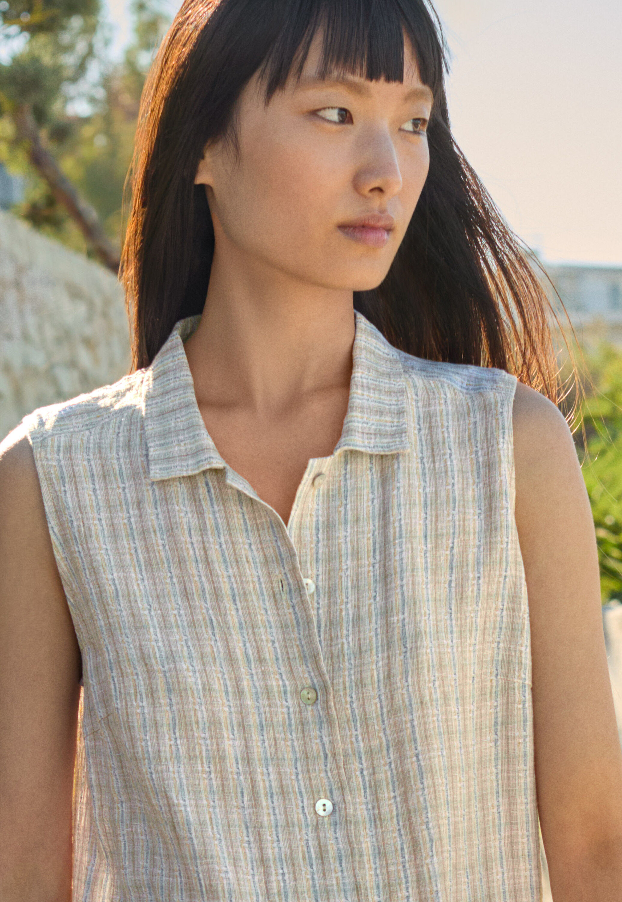 Garment-dyed overshirt