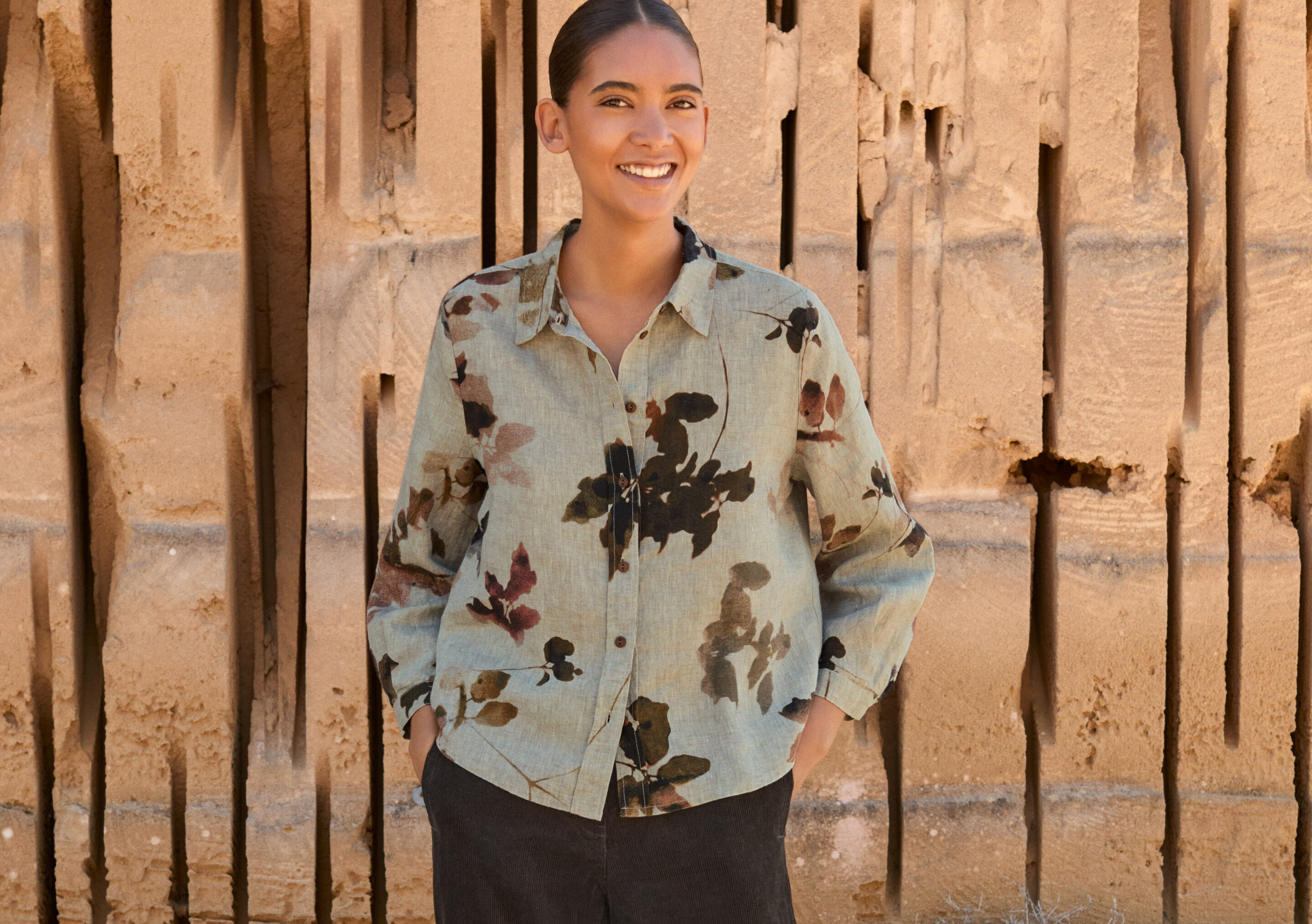 Raglan-sleeve blouse
