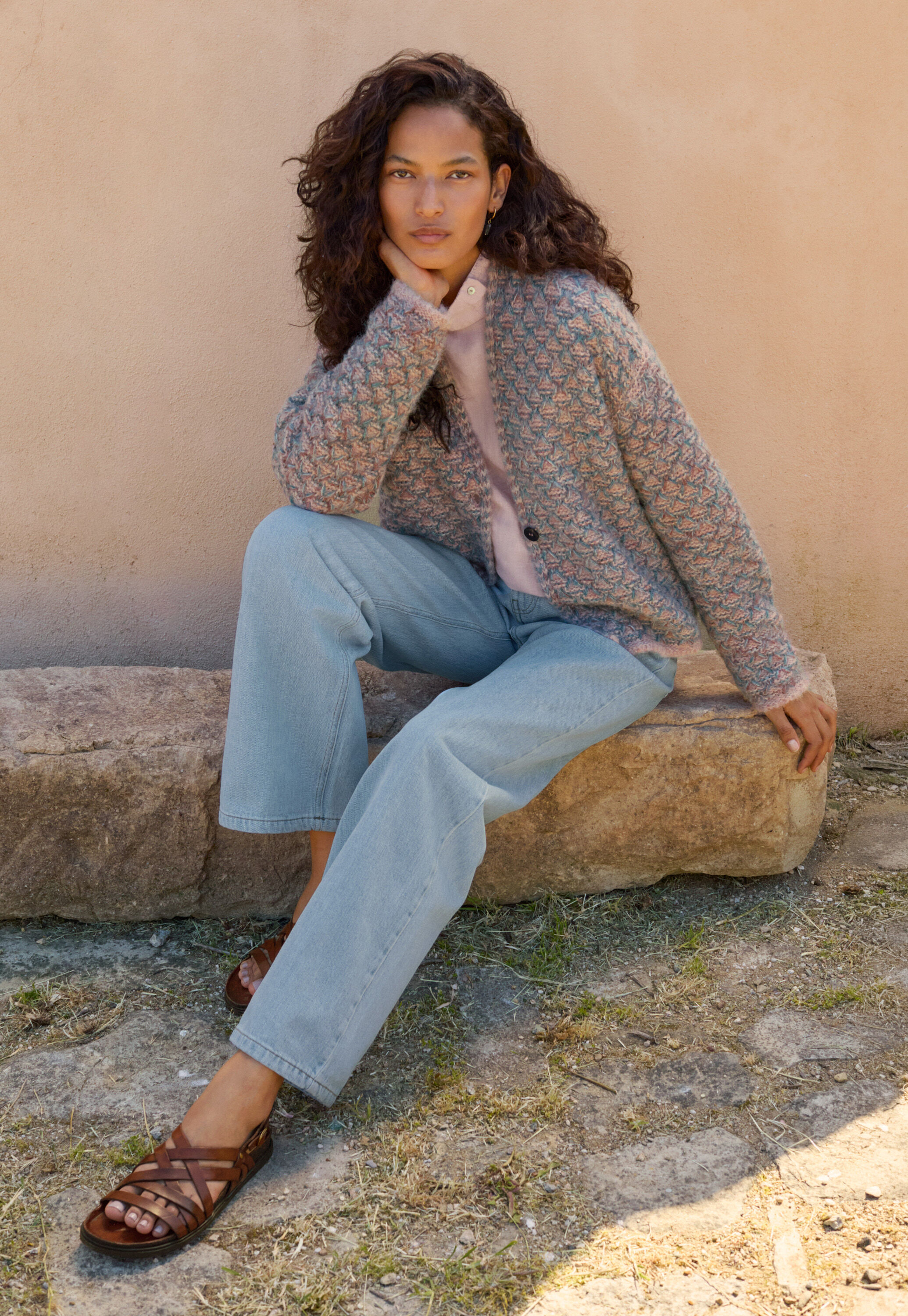 Straight-leg jeans, Pale wash, large
